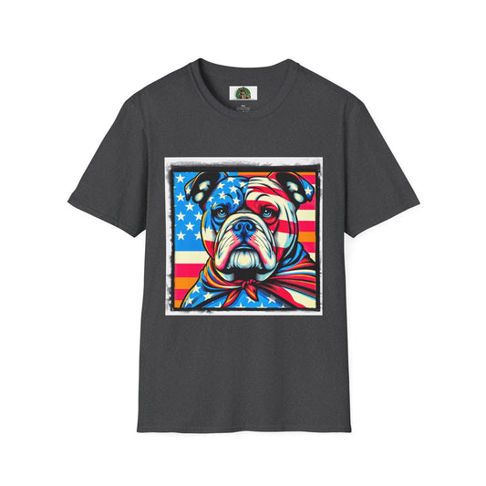 Bulldog T-Shirt Printify XS Dark Heather