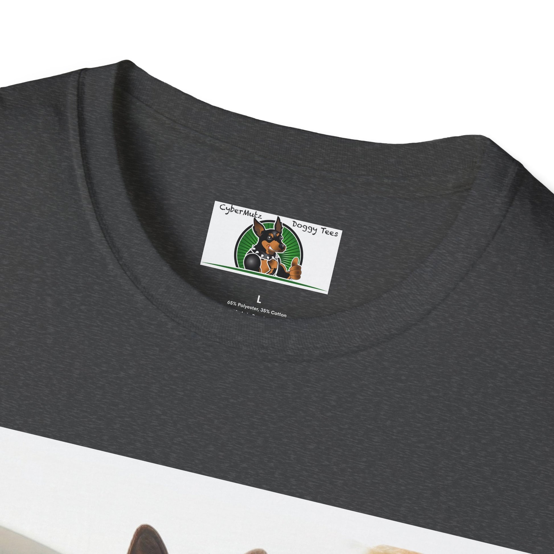 German Shepherd Dog Road Biking! Unisex Softstyle T-Shirt T-Shirt Printify