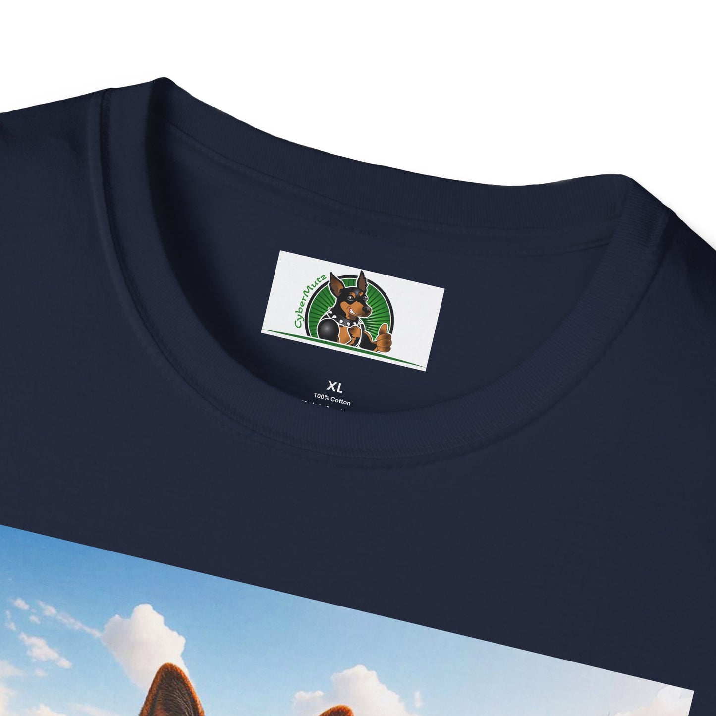 German Shepherd taking photos shirt T-Shirt Printify