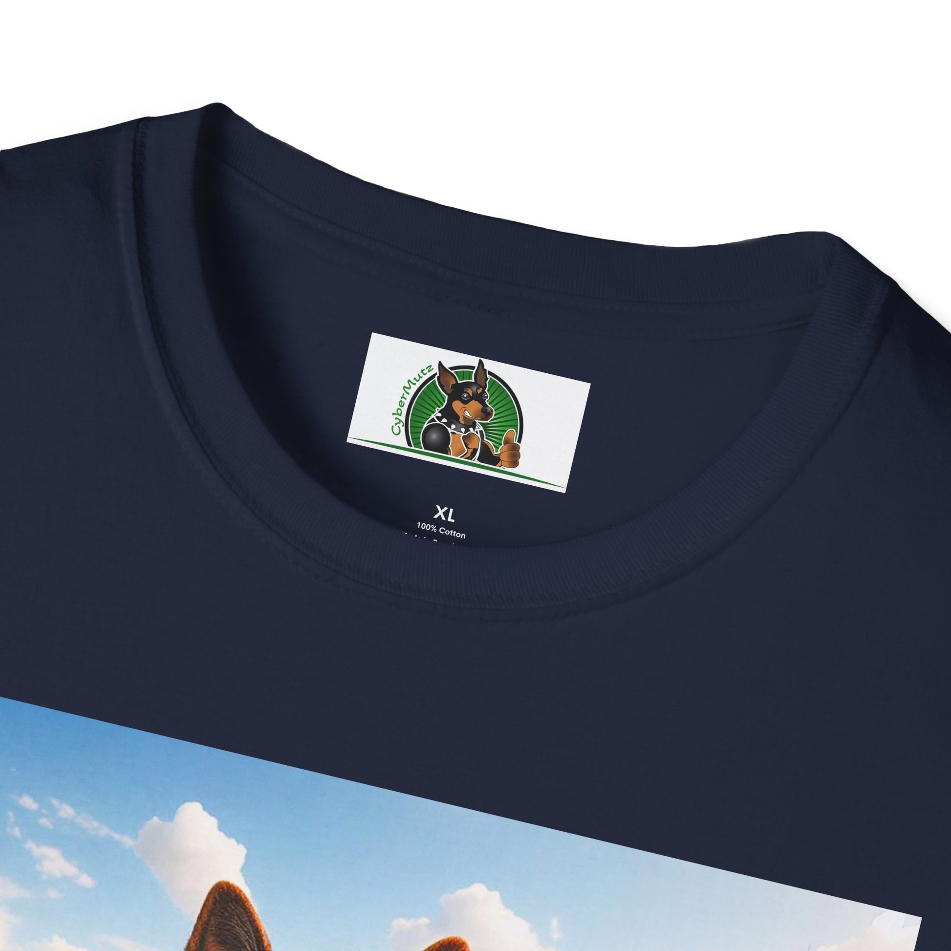 German Shepherd taking photos shirt T-Shirt Printify