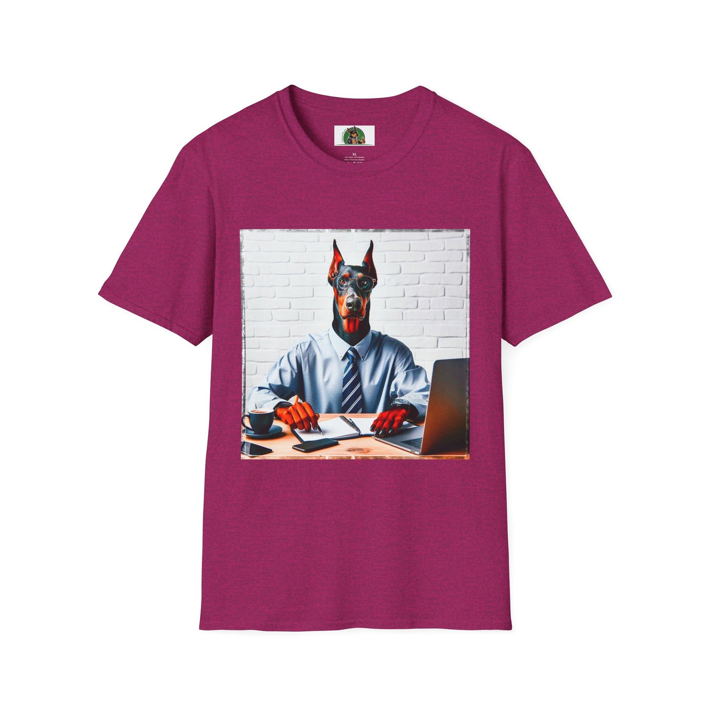 Doberman T-Shirt Printify S Antique Heliconia