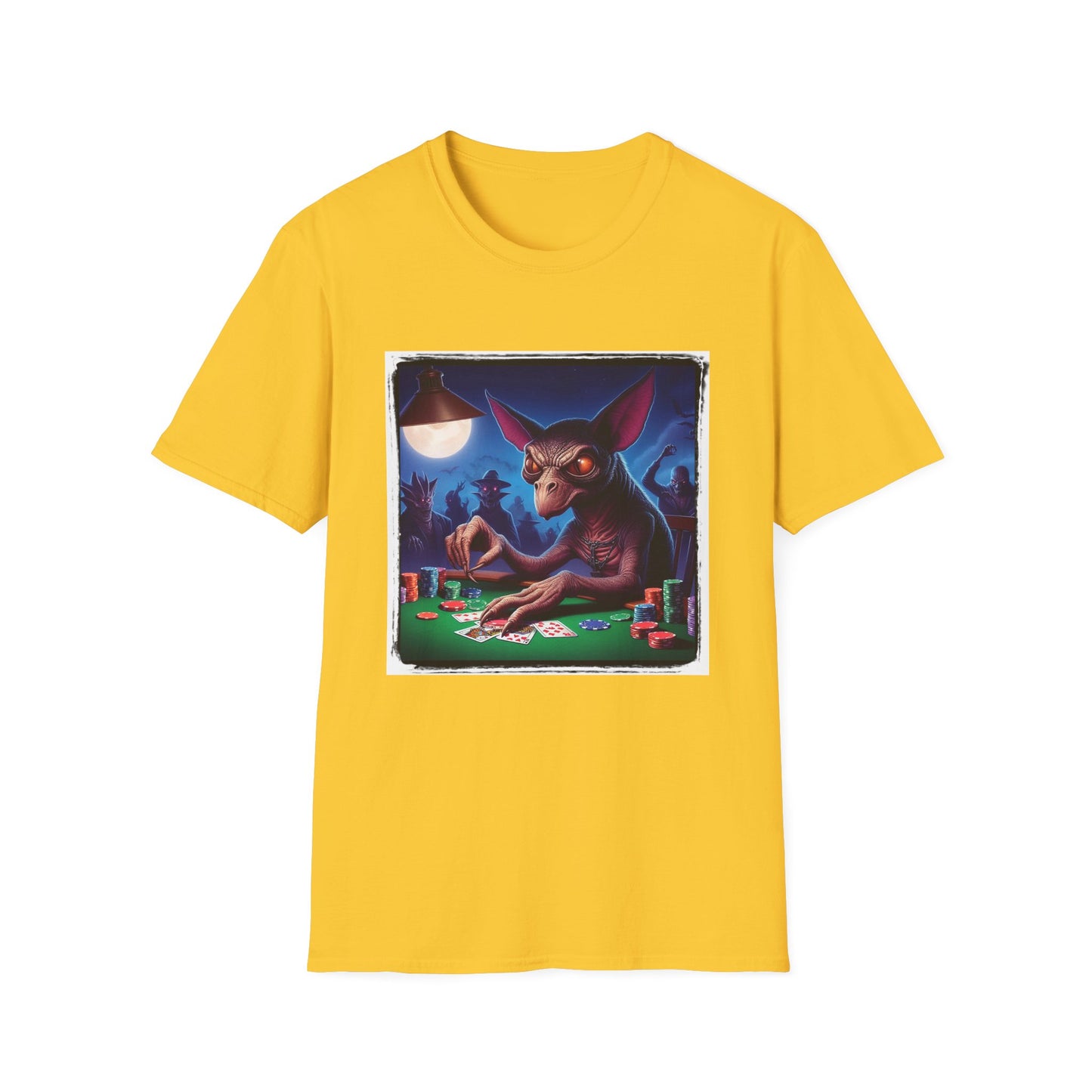 Chupacabra card playing t shirt T-Shirt Printify S Daisy