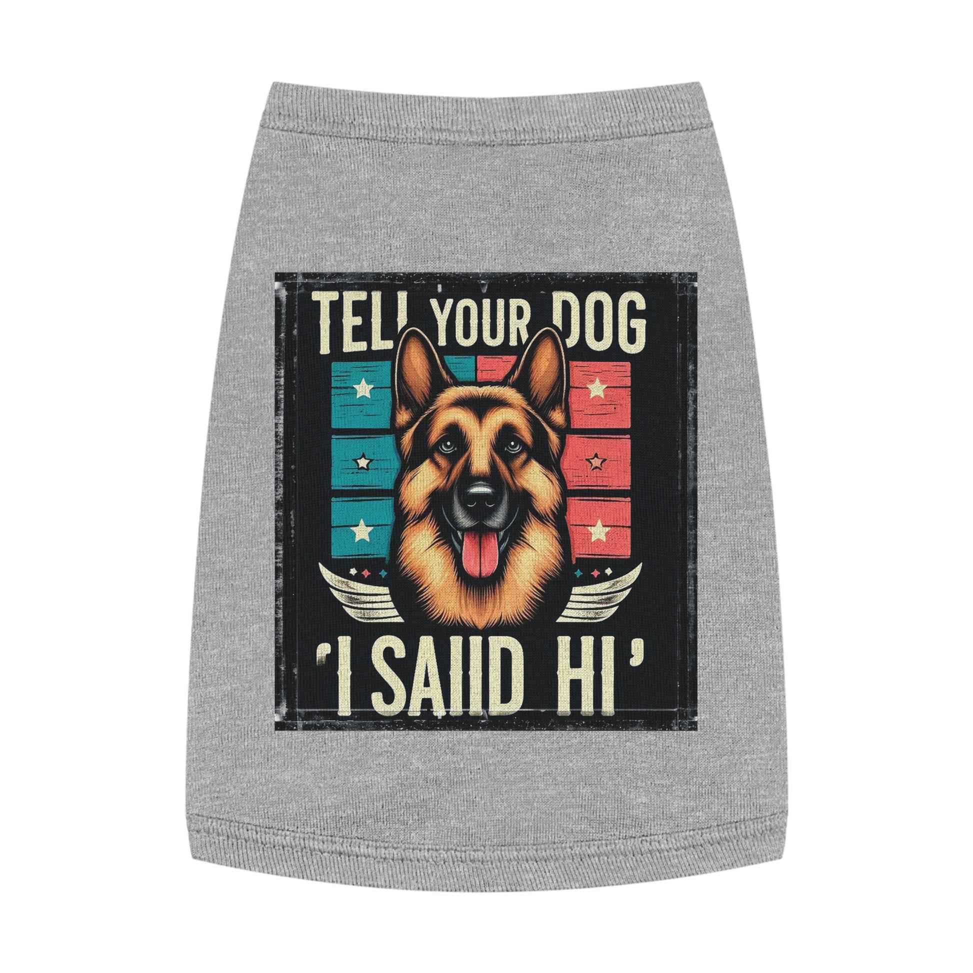 Pet Tank Top German Shepherd Pets Printify M Heather 