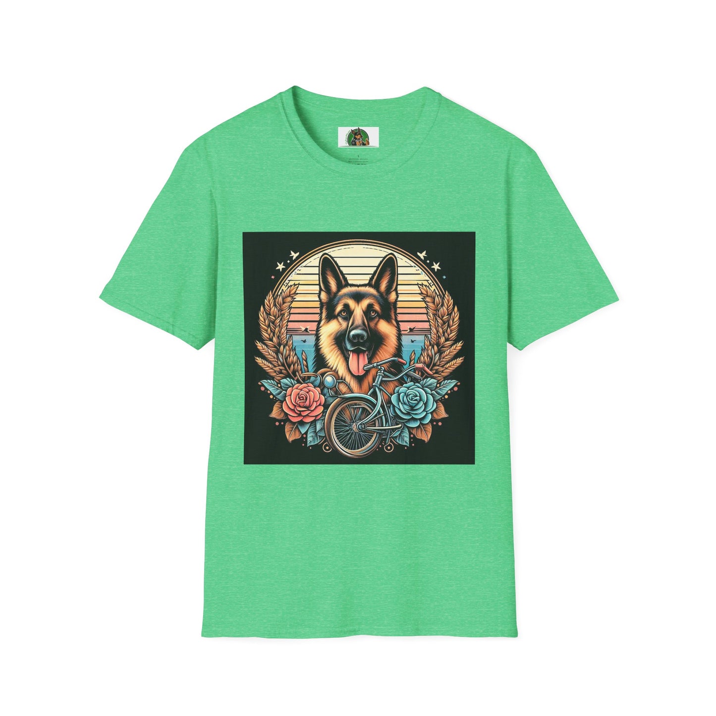 Marketing German Shepherd Mis·cel·la·ne·ous T-Shirt Printify S Heather Irish Green 