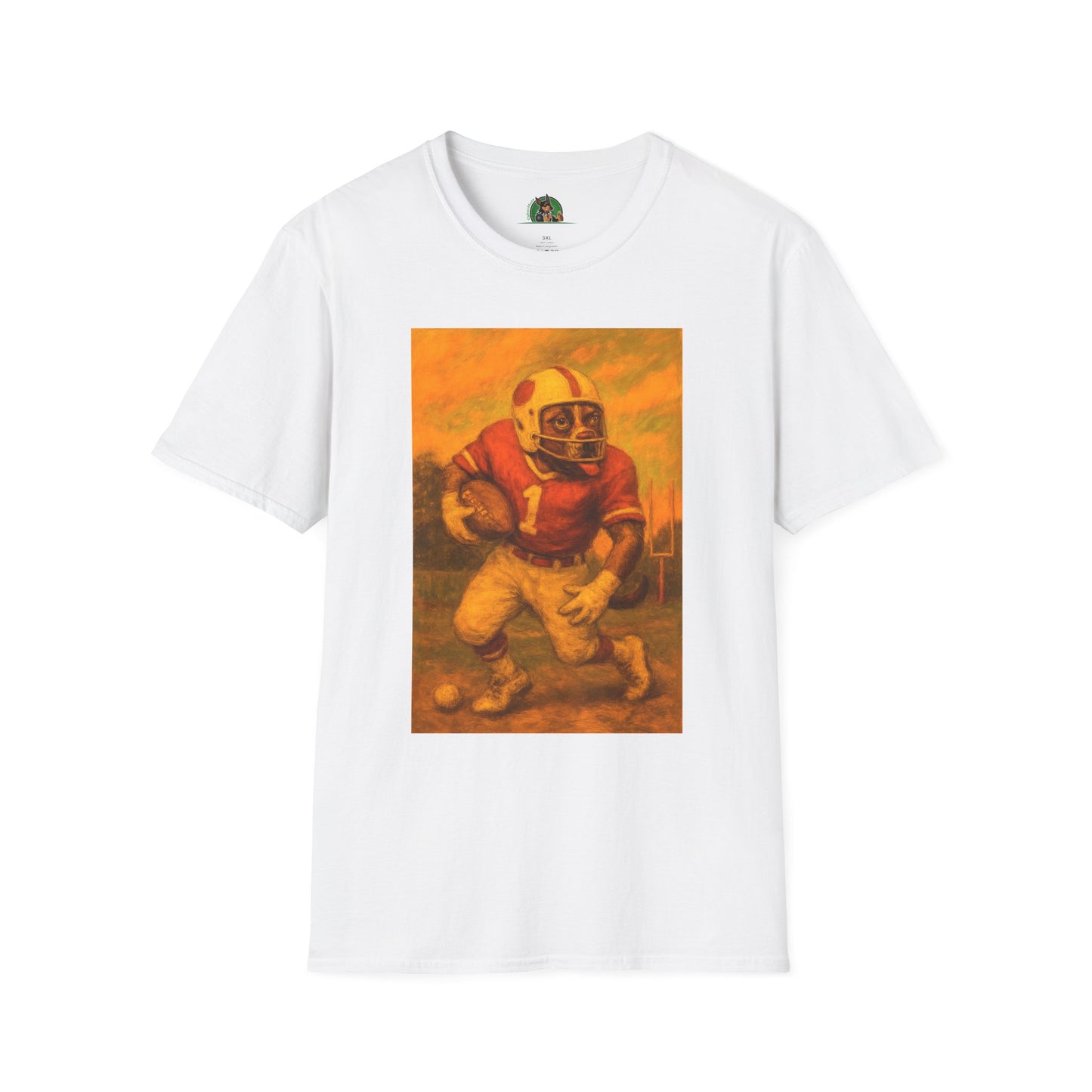 Boxer Puppy Dogs T-Shirt - Sports Football Unisex Tee T-Shirt Printify White XS