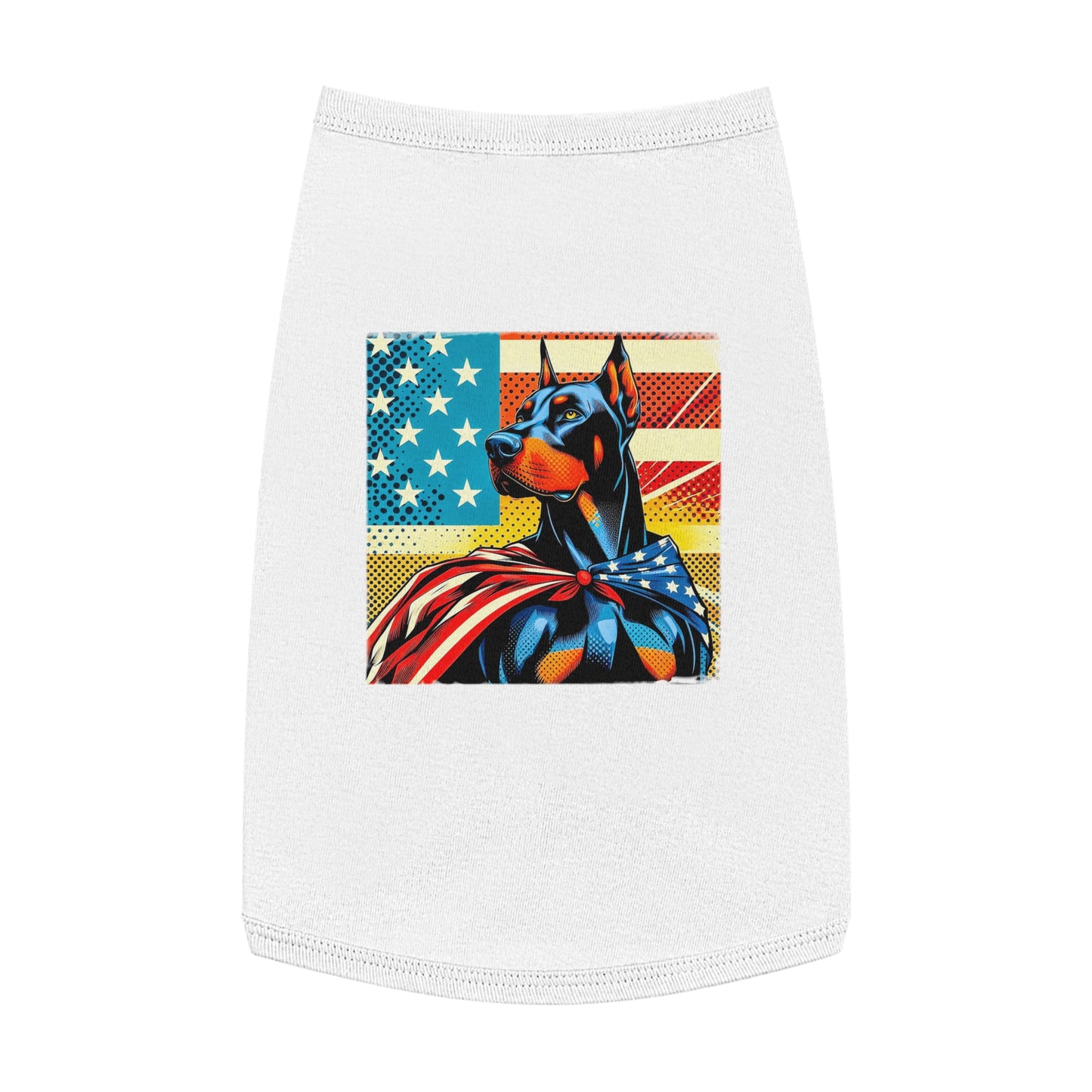 Pet Tank Top Doberman Pets Printify L White