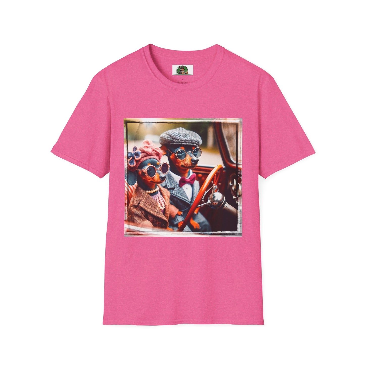 Wacky Min Pin T-Shirt T-Shirt Printify S Heather Heliconia 