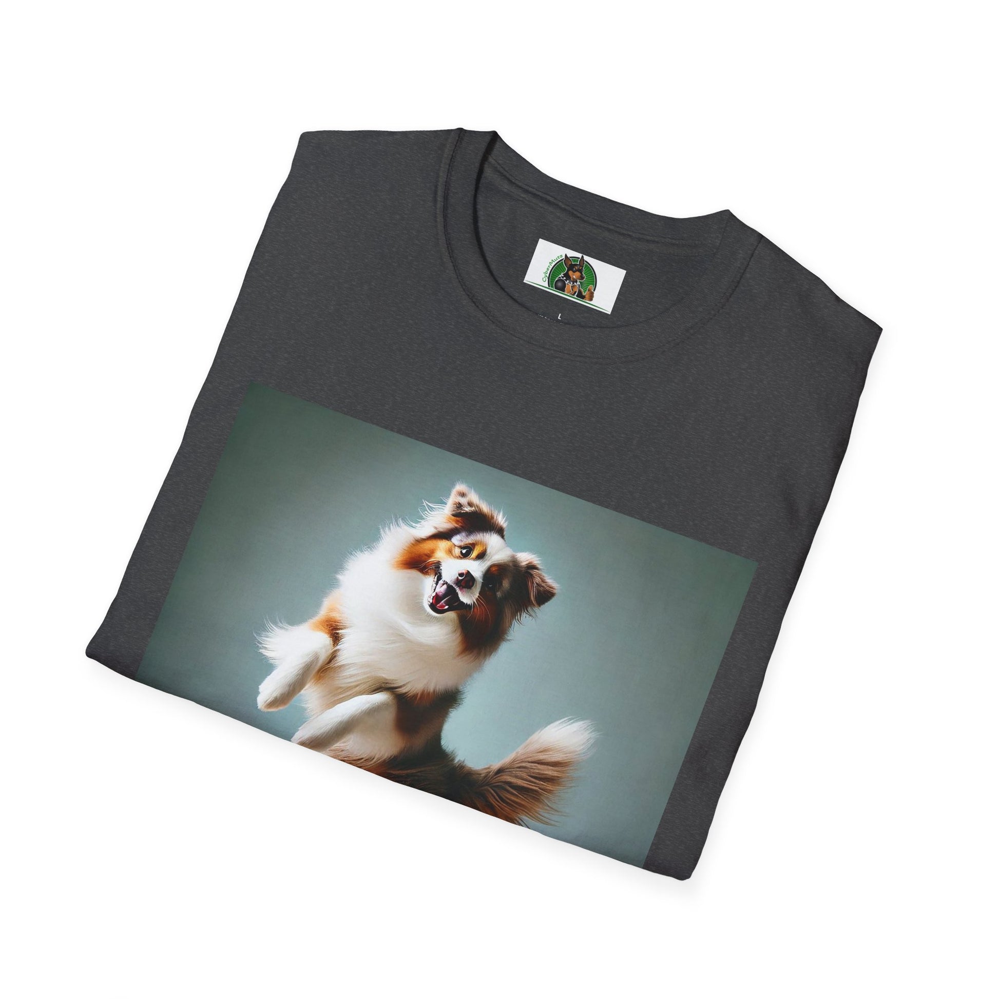 Dog Lover T-Shirt - Dancing Dog Australian Shepherd T-Shirt Printify