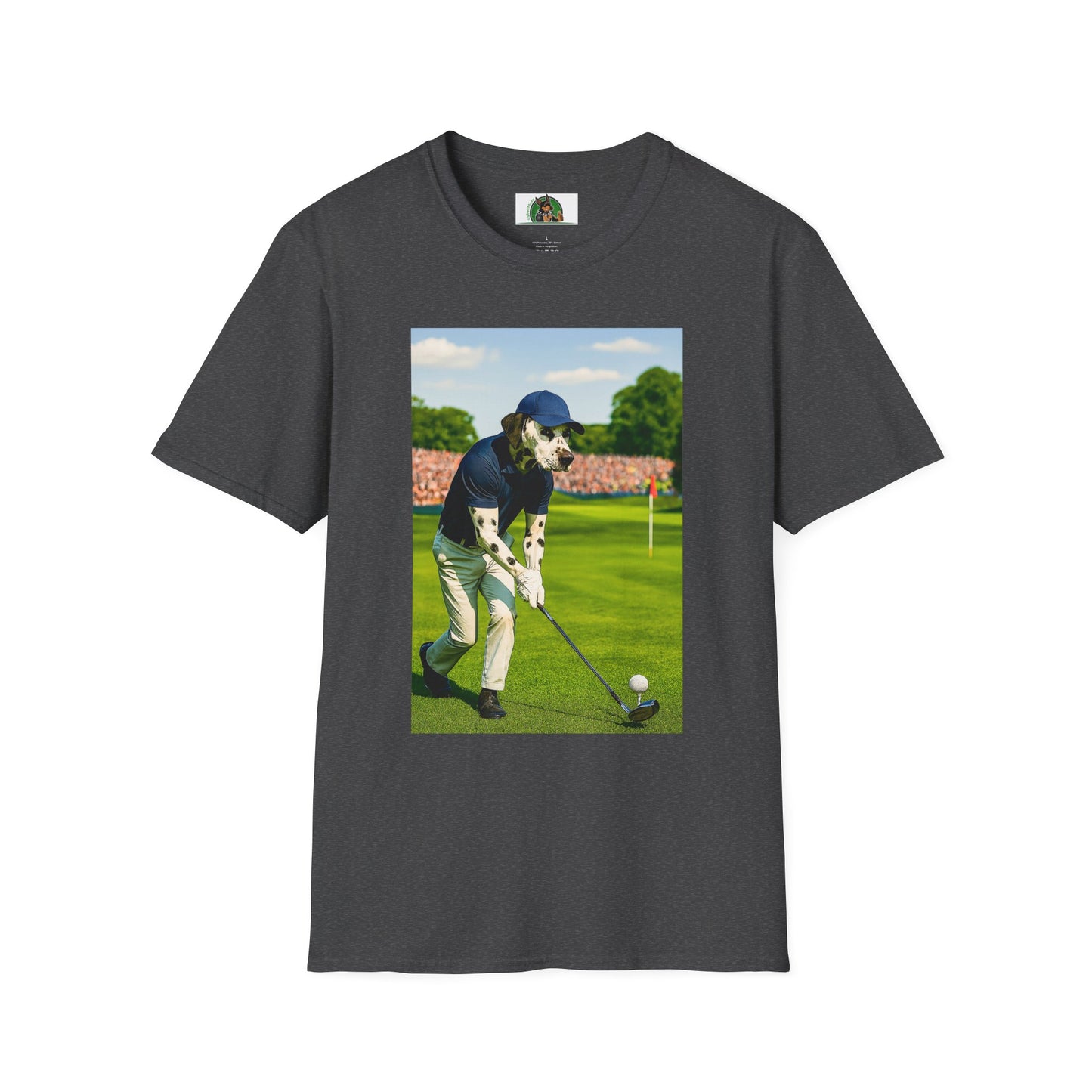 Golf Dalmatian Sports T-Shirt T-Shirt Printify Dark Heather XS
