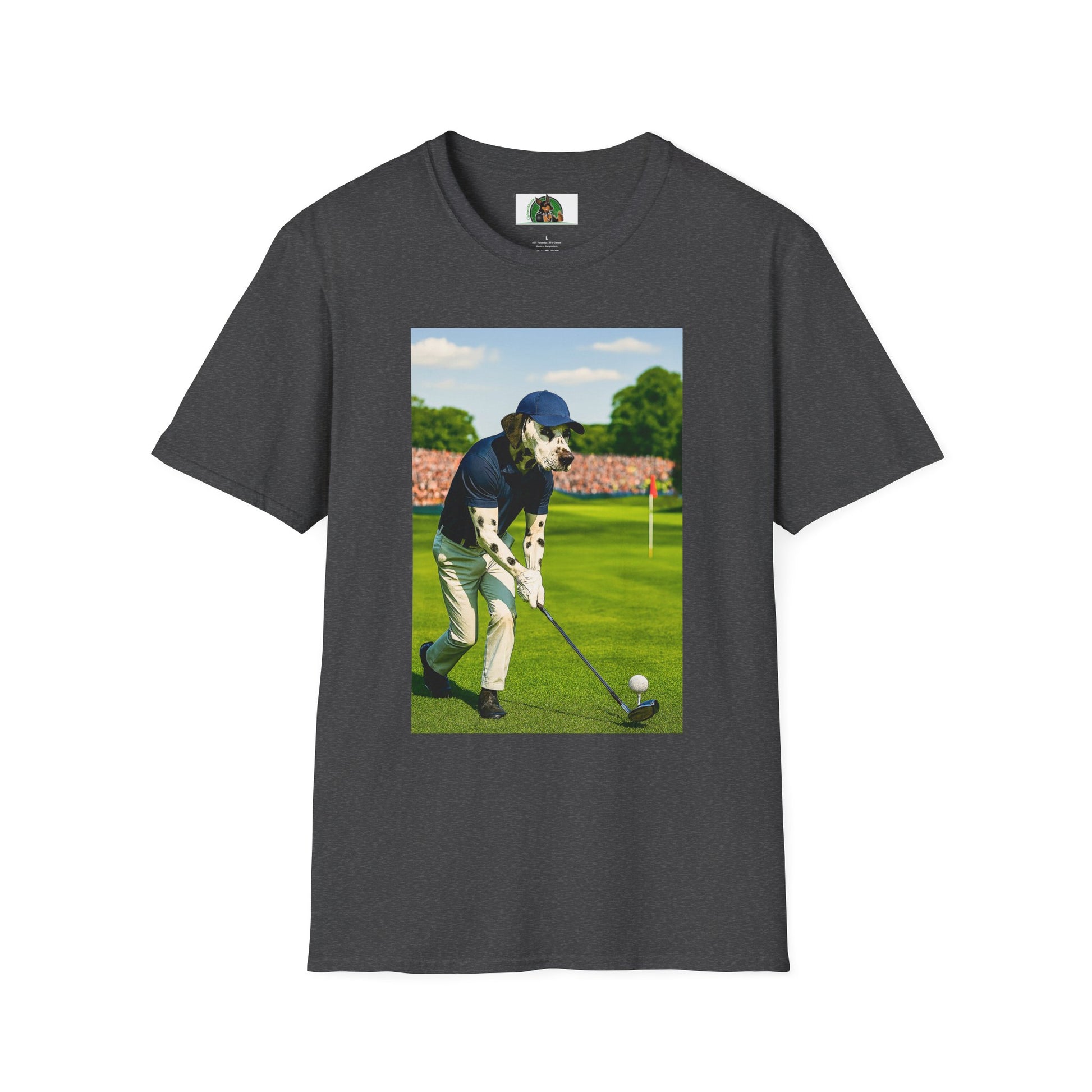 Golf Dalmatian Sports T-Shirt T-Shirt Printify Dark Heather XS