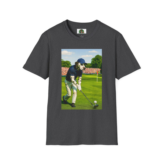 Golf Dalmatian Sports T-Shirt T-Shirt Printify Dark Heather XS