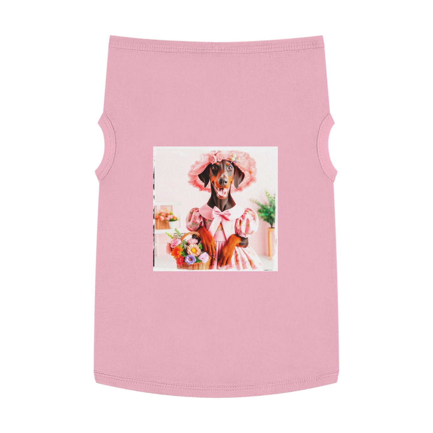 Pet Tank Top Doberman easter fun t shirt Pets Printify XL Pink