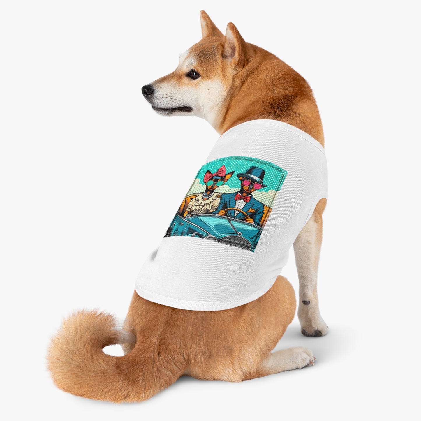 Wacky Dog Tank Top - Min Pin Tank Tops Pets Printify   