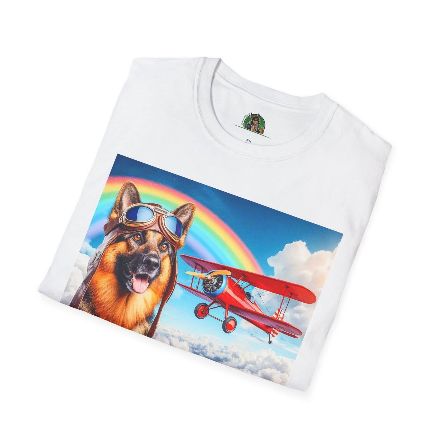 German Shepherd Pilot shirt T-Shirt Printify