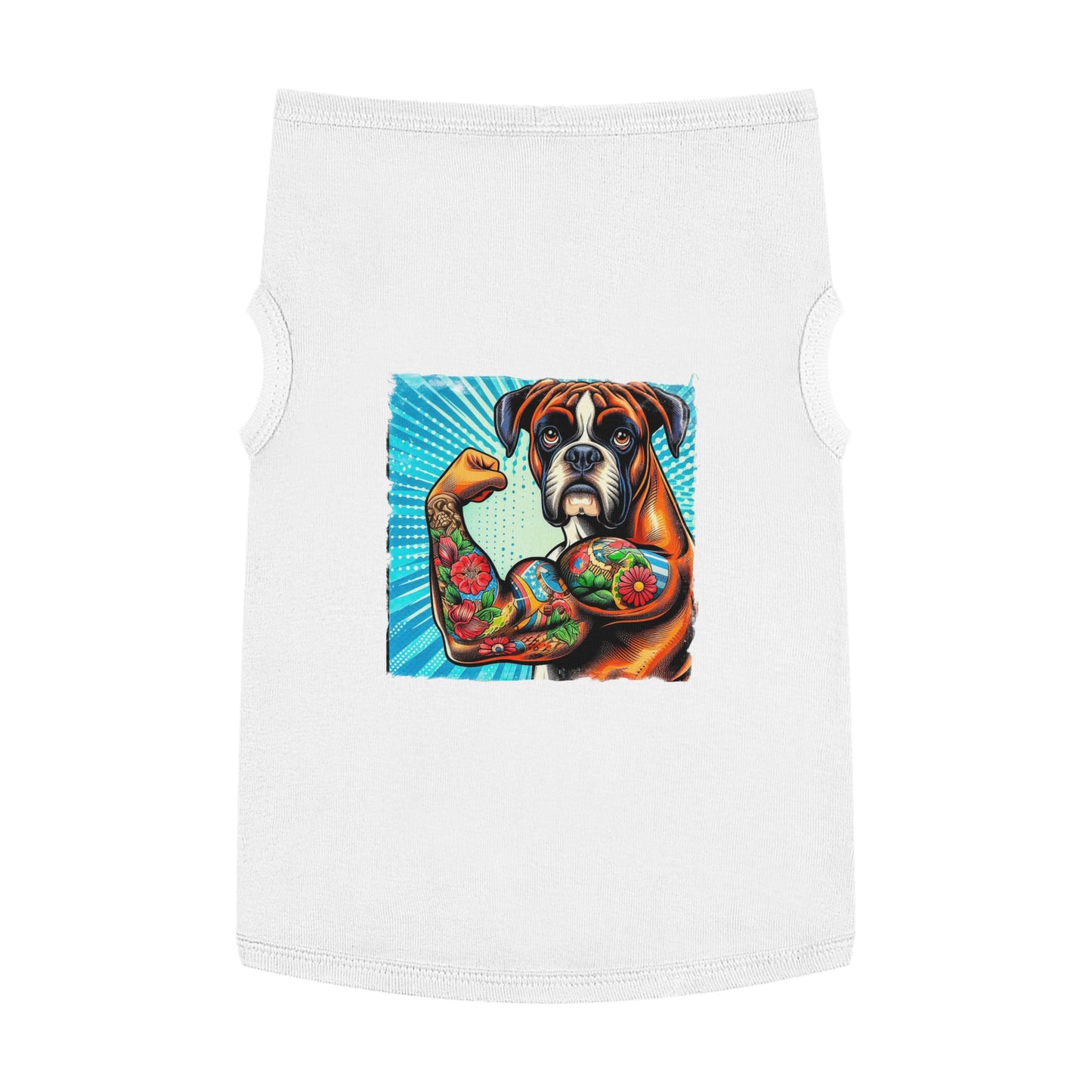 Pet Tank Top Boxer Pets Printify XL White 