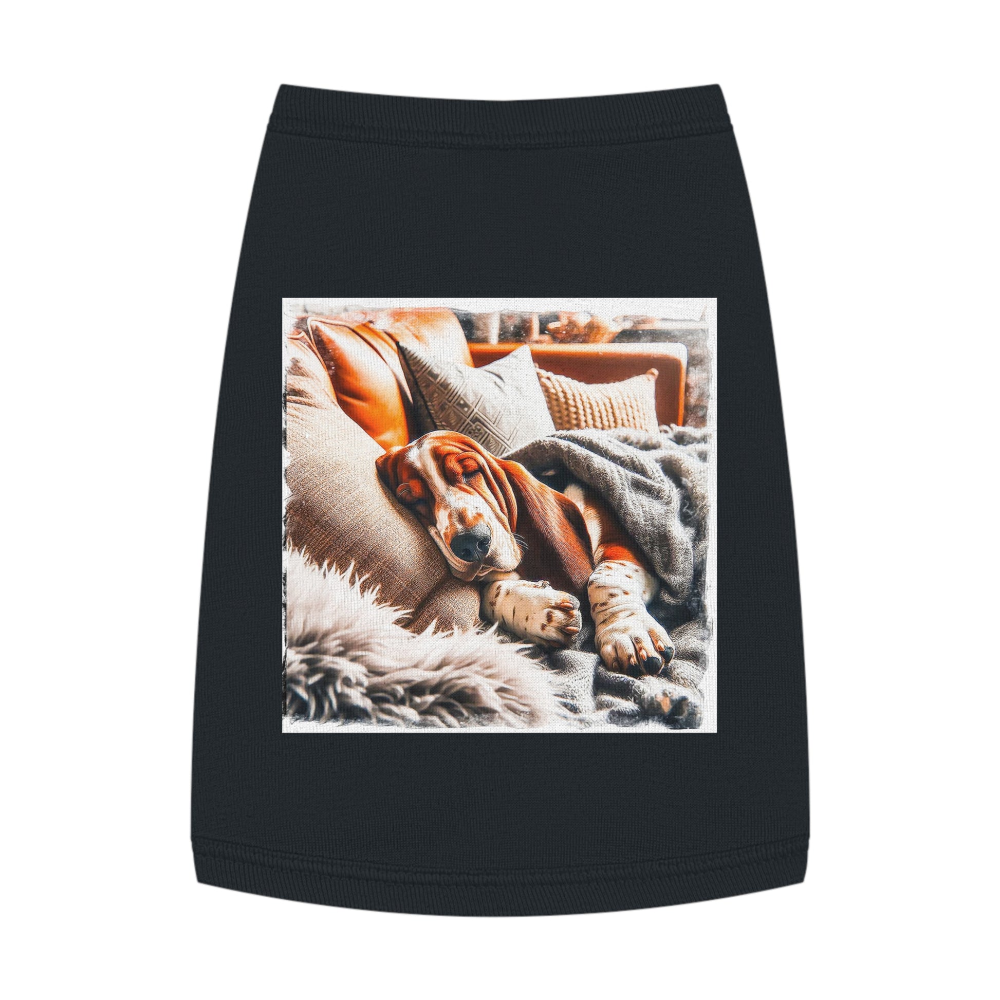 Pet Tank Top Basset Hound Pets Printify M Black