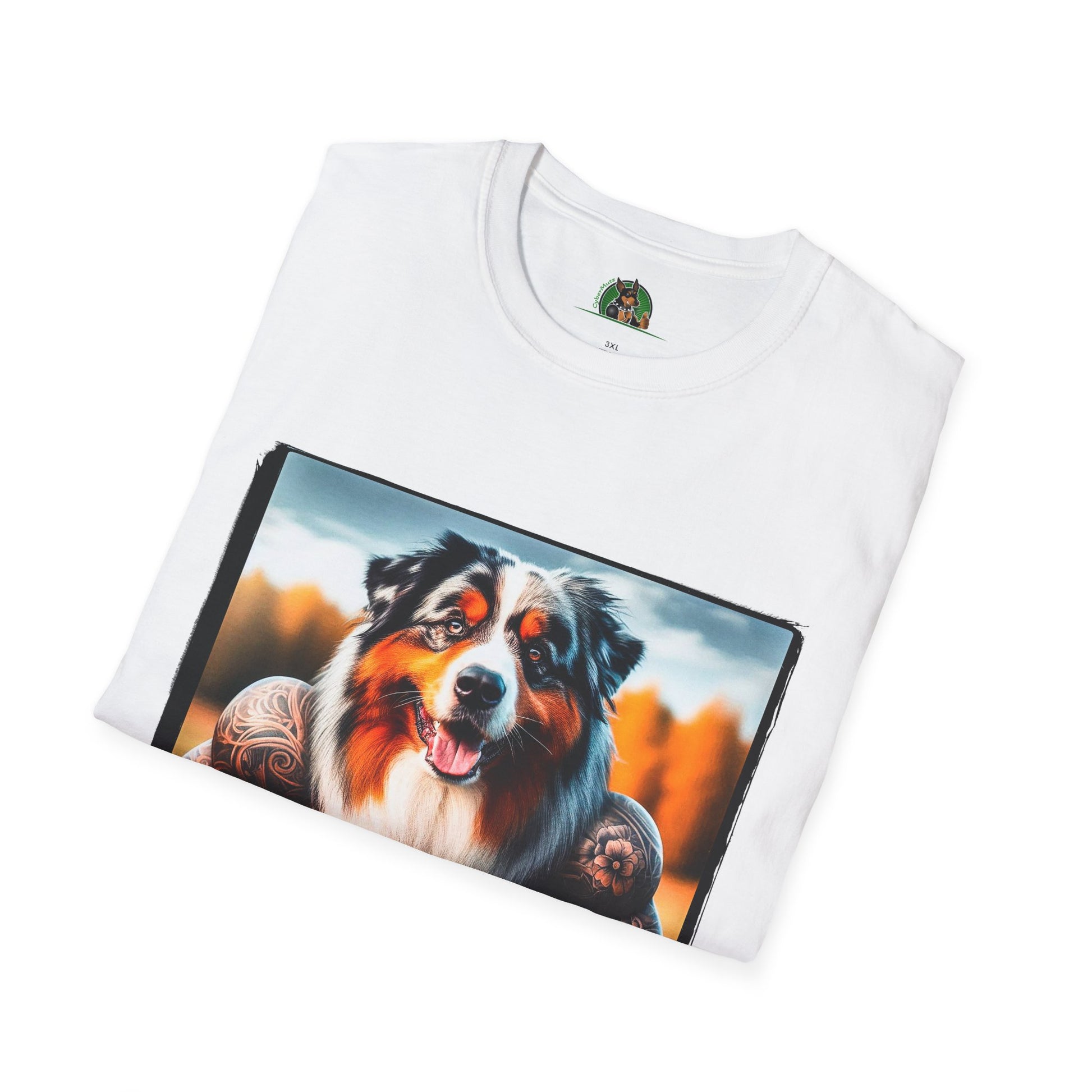 Australian Shepherd Muscle Dog T-Shirt Printify