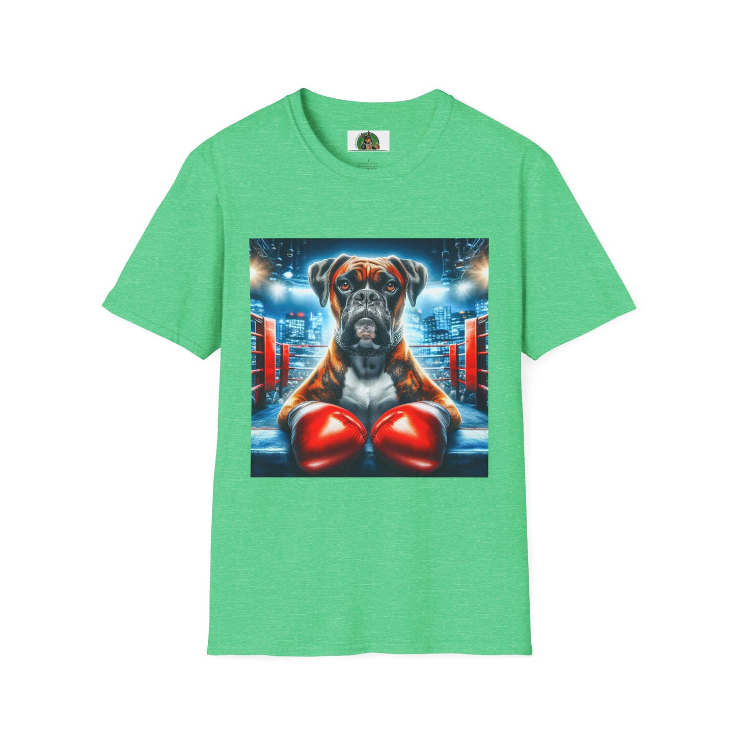 Boxing Boxer Dog Shirt T-Shirt Printify S Heather Irish Green 