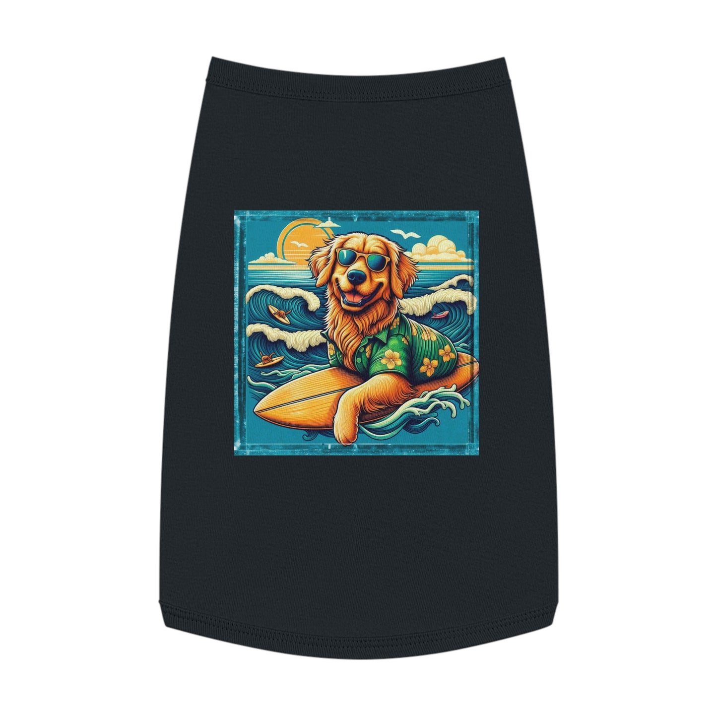 Golden Retriever pet tank top Pets Printify   