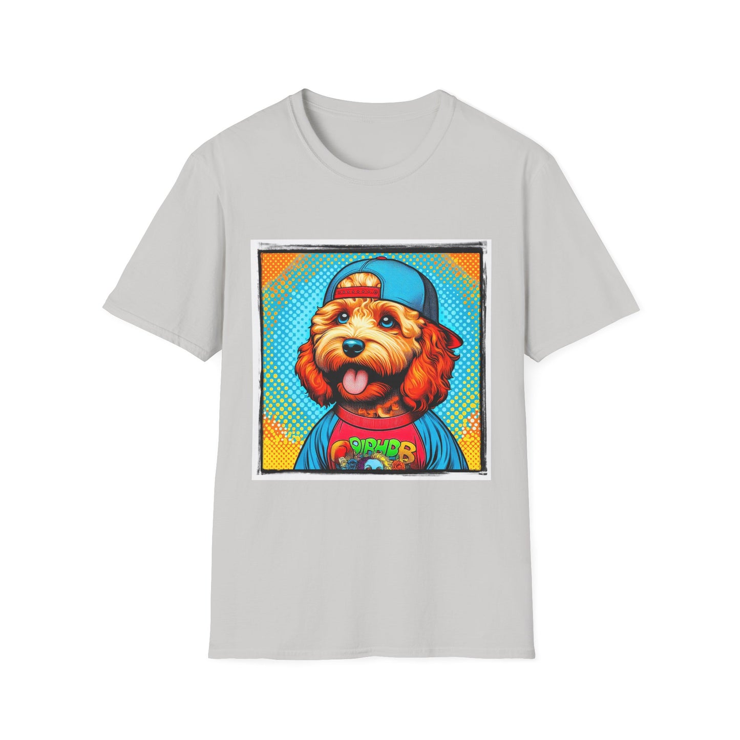 CockerPoo happy smiling t shirt T-Shirt Printify S Ice Grey