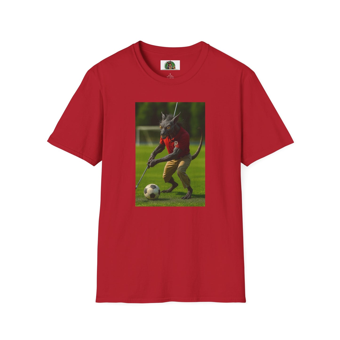 Golf Chupacabra T-Shirt Sports T-Shirt Printify Cherry Red S