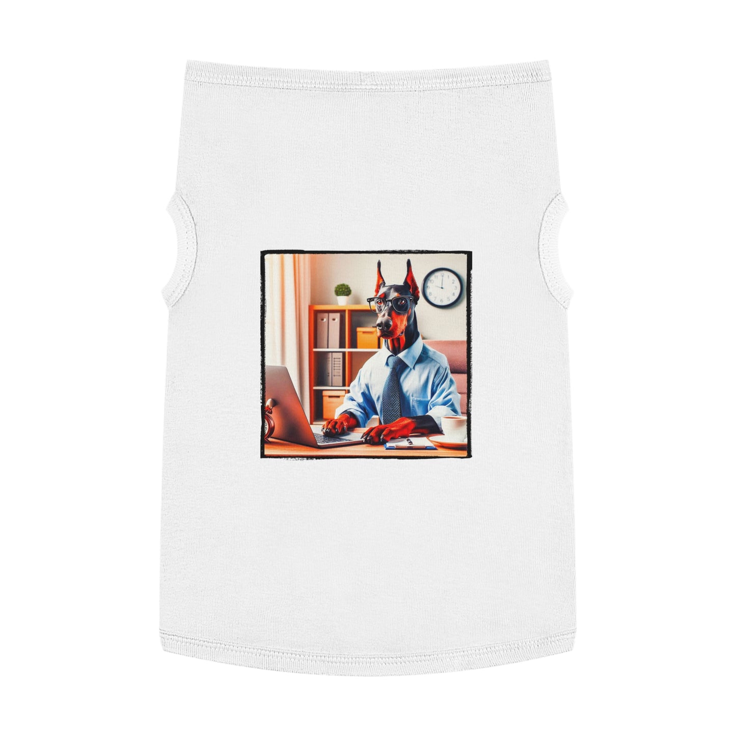 Pet Tank Top Doberman Pets Printify XL White 