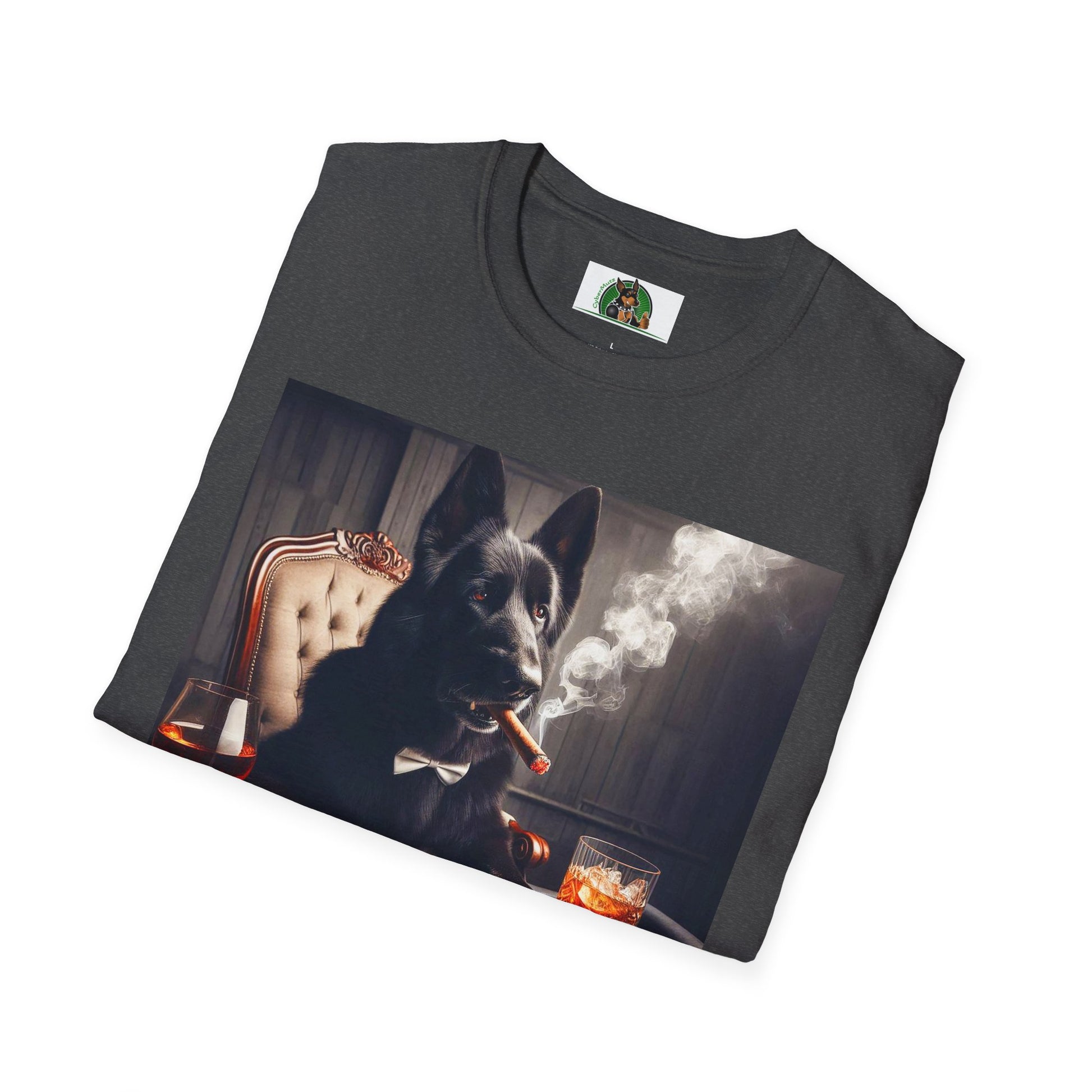 German Shepherd playing poker shirt T-Shirt Printify