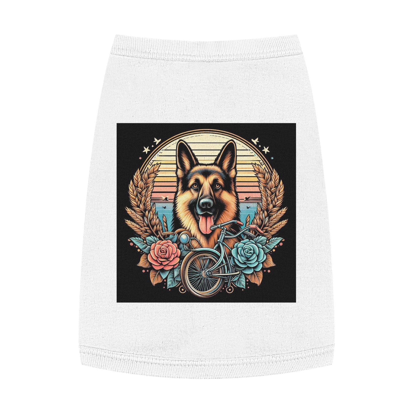 Pet Tank Top German Shepherd Pets Printify M White 