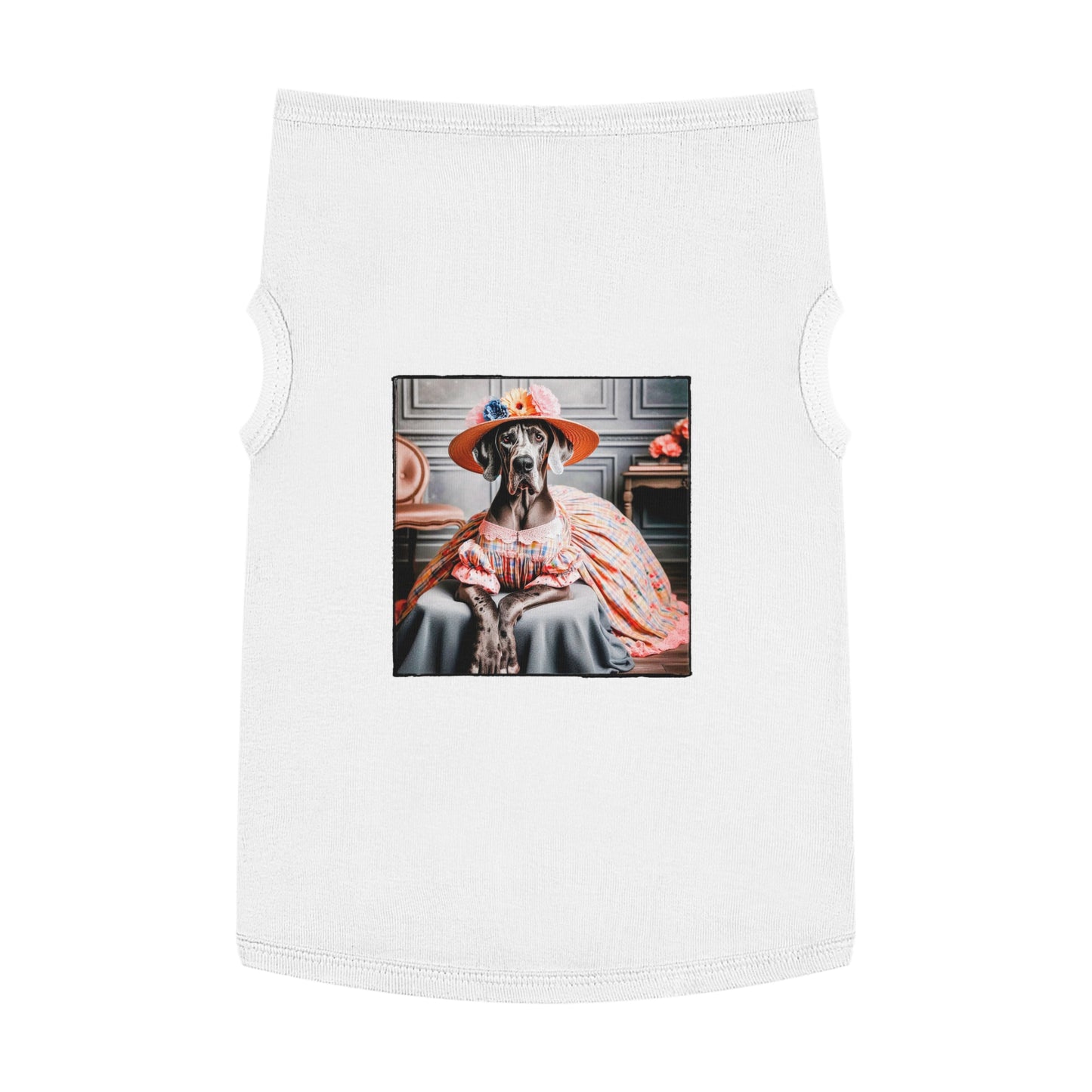 Pet Tank Top Great Dane Pets Printify XL White 