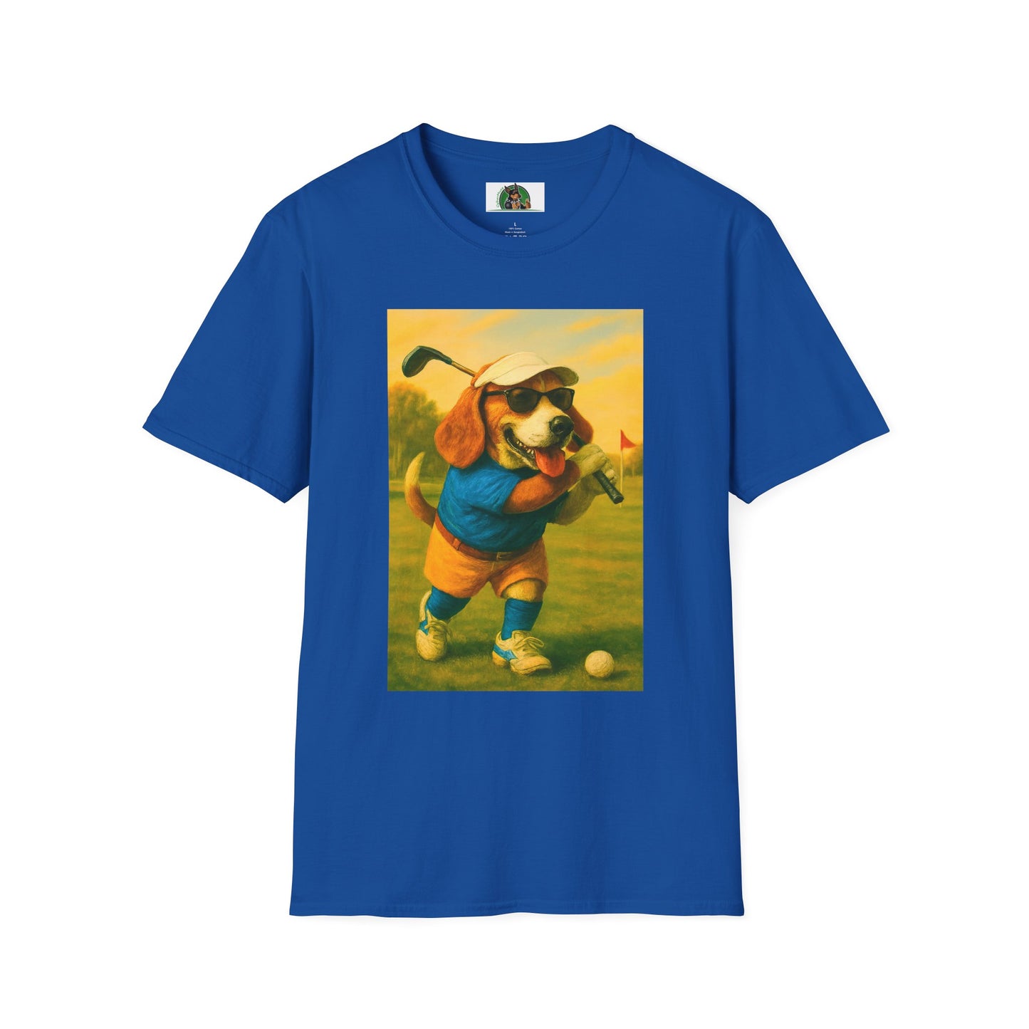 Sports Beagle Golf T-Shirt T-Shirt Printify Royal XS