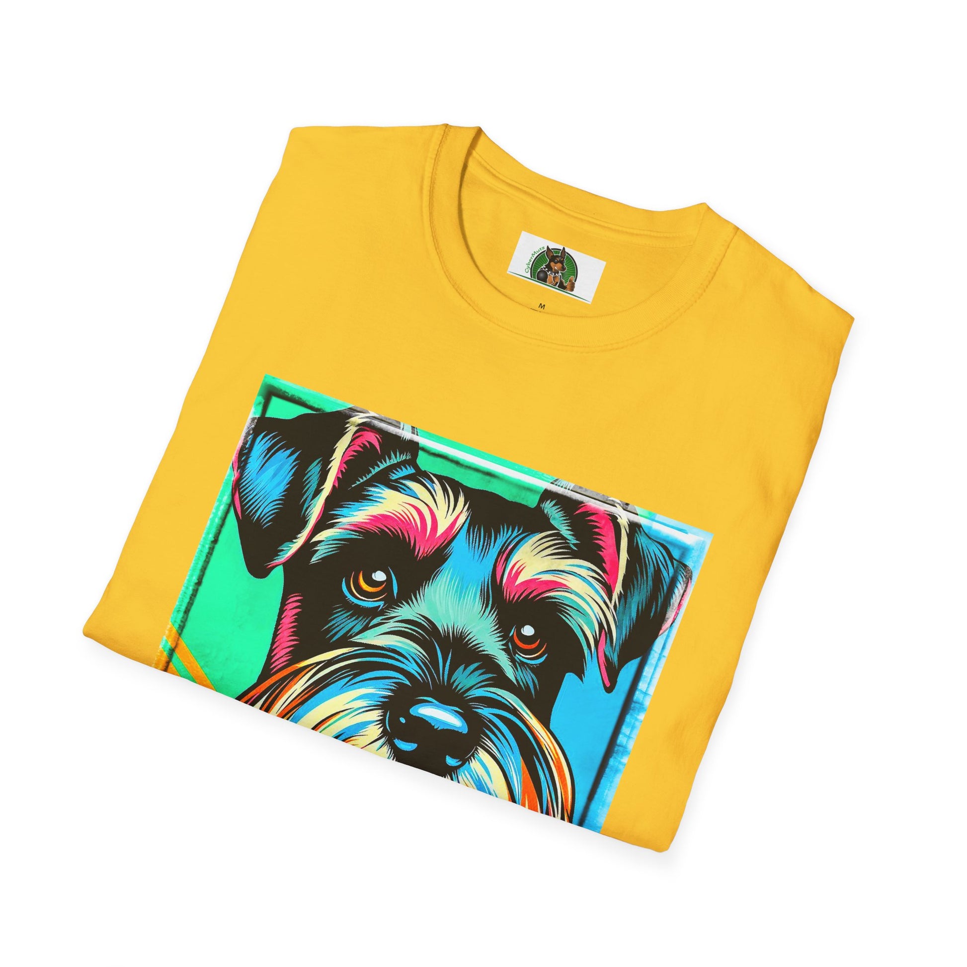 Schnauzer T-Shirt with Miniature Schnauzer Design T-Shirt Printify   