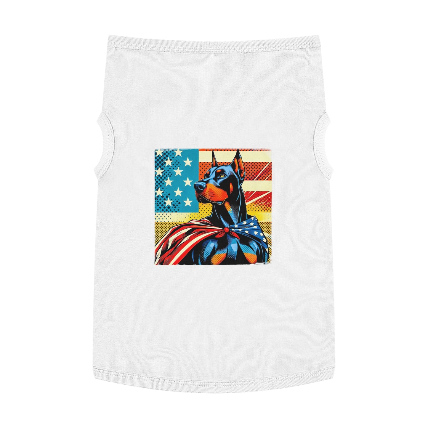 Pet Tank Top Doberman Pets Printify XL White