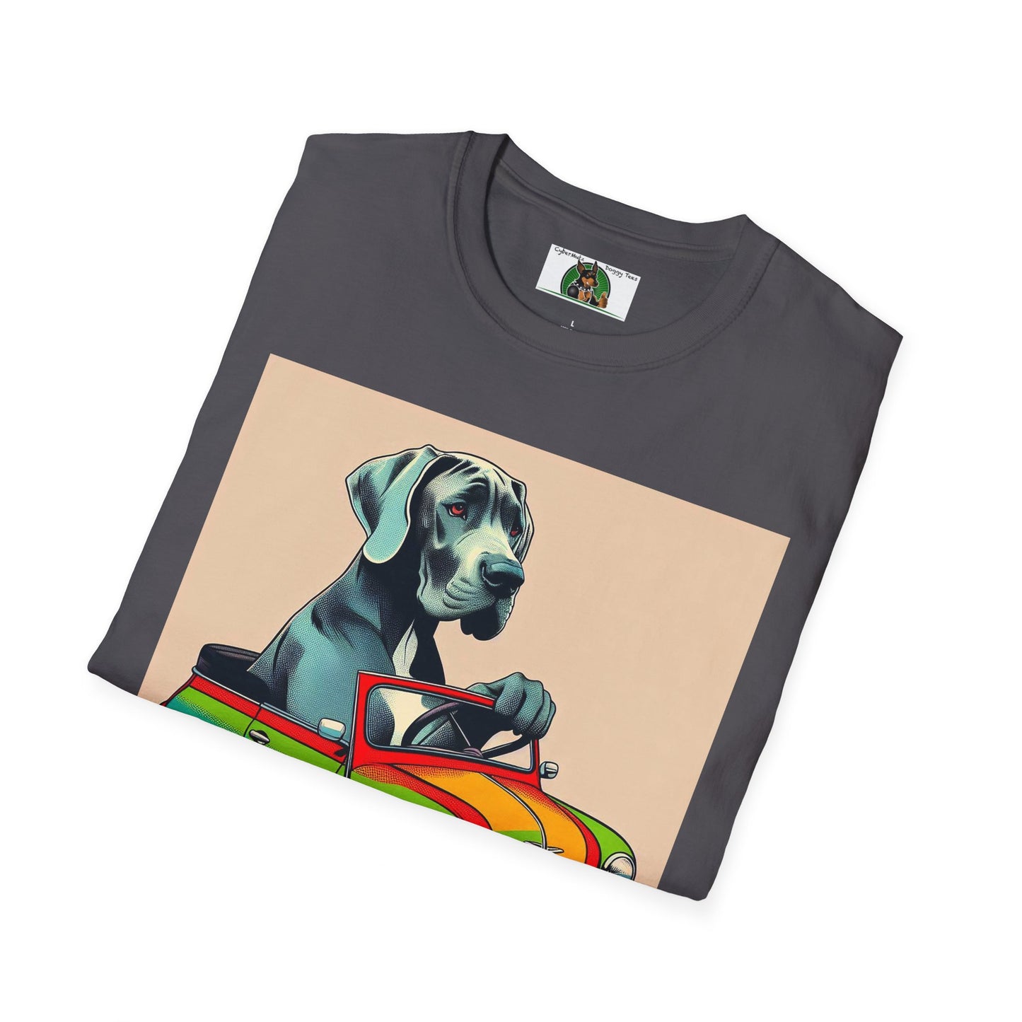 Labrador in a Wacky Little Car T-Shirt Printify   