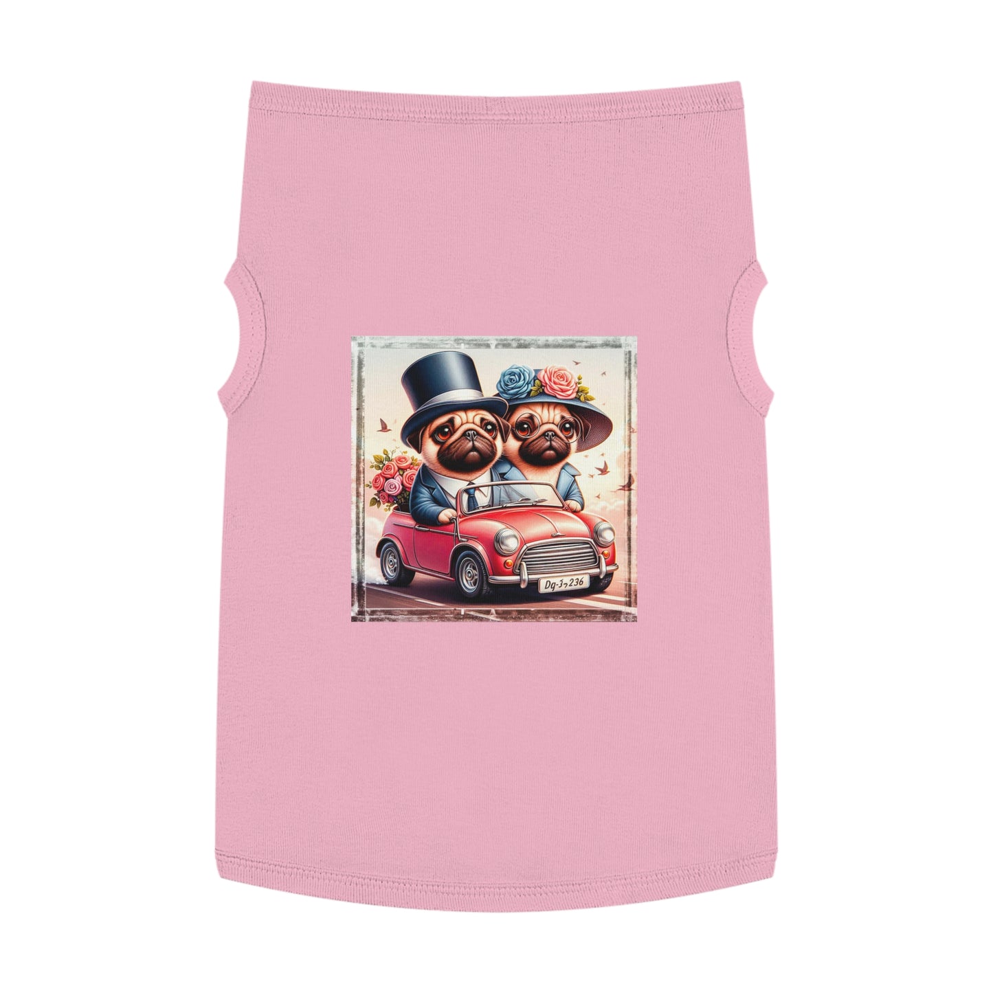 Wacky Pet Tank Top Pug Pets Printify XL Pink 