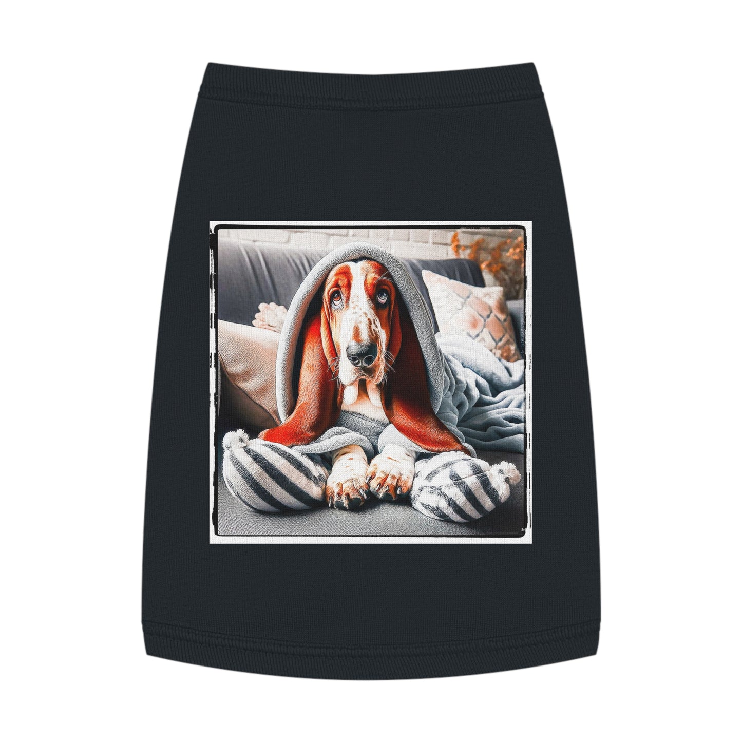 Pet Tank Top Basset Hound Pets Printify M Black 