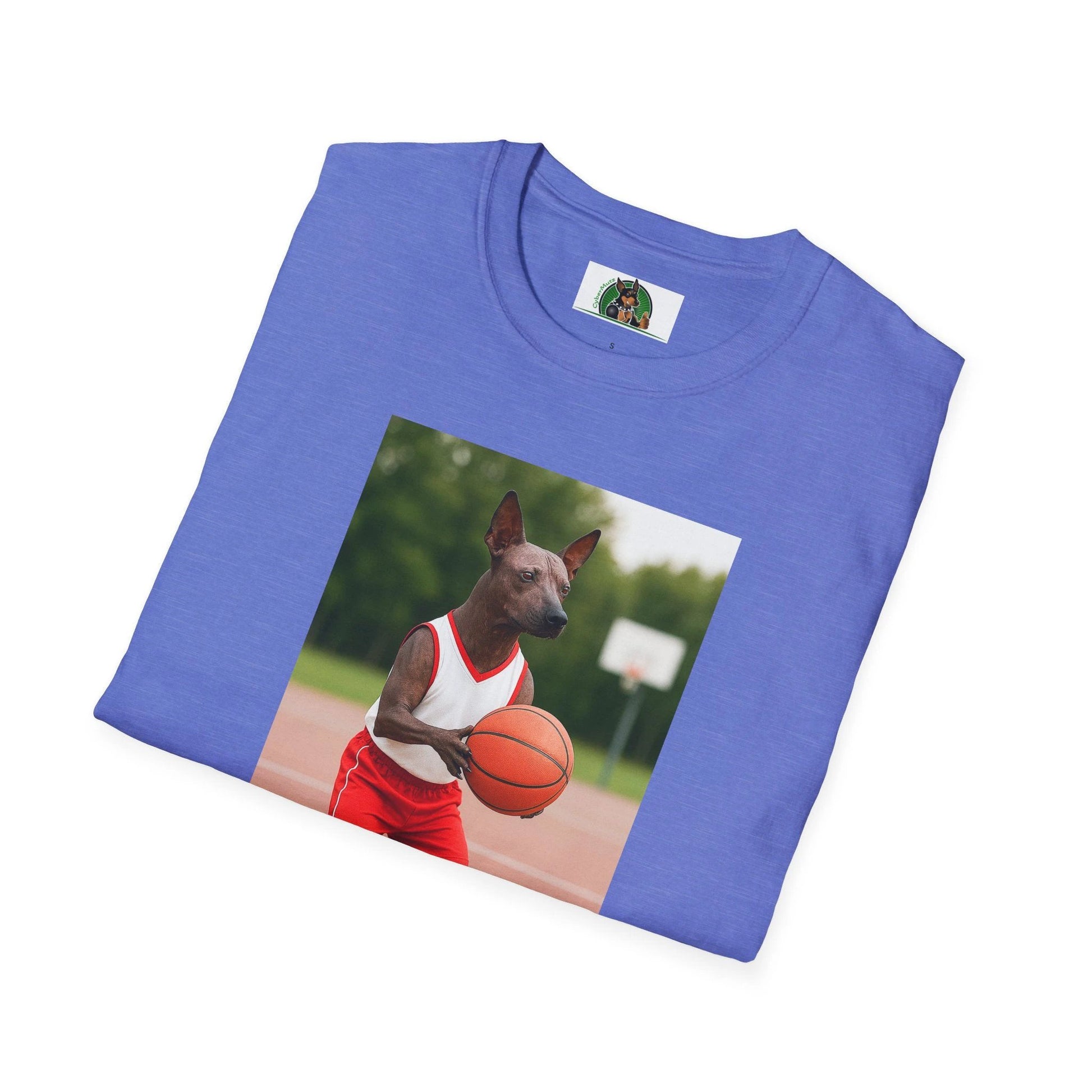 Mexican Hairless Dog Basketball T-Shirt — Dog Lover Sports Tee by Printify