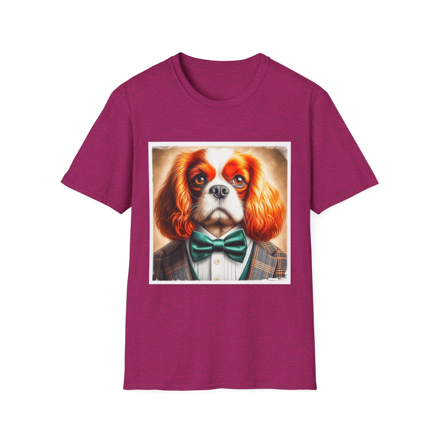 Cavalier King Charles Spaniel Suit and Tie T Shirt T-Shirt Printify S Antique Heliconia