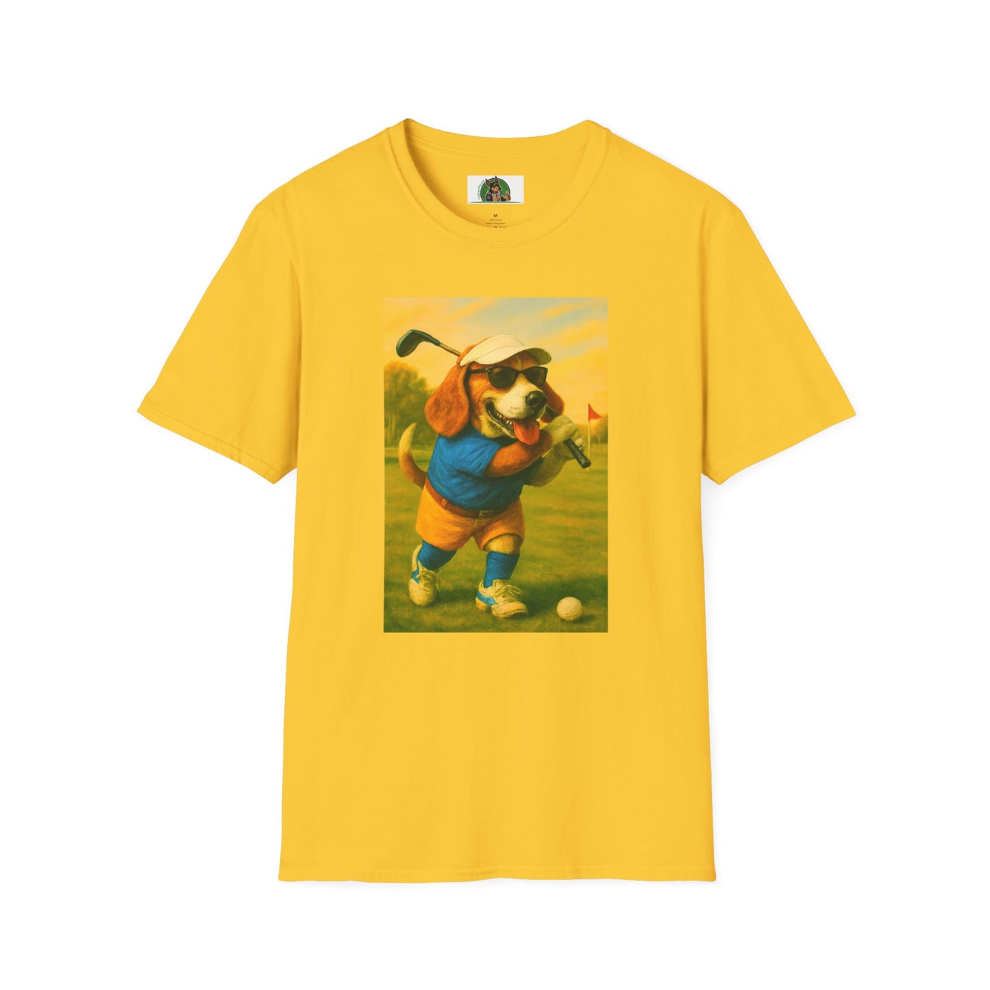 Sports Beagle Golf T-Shirt T-Shirt Printify Daisy S