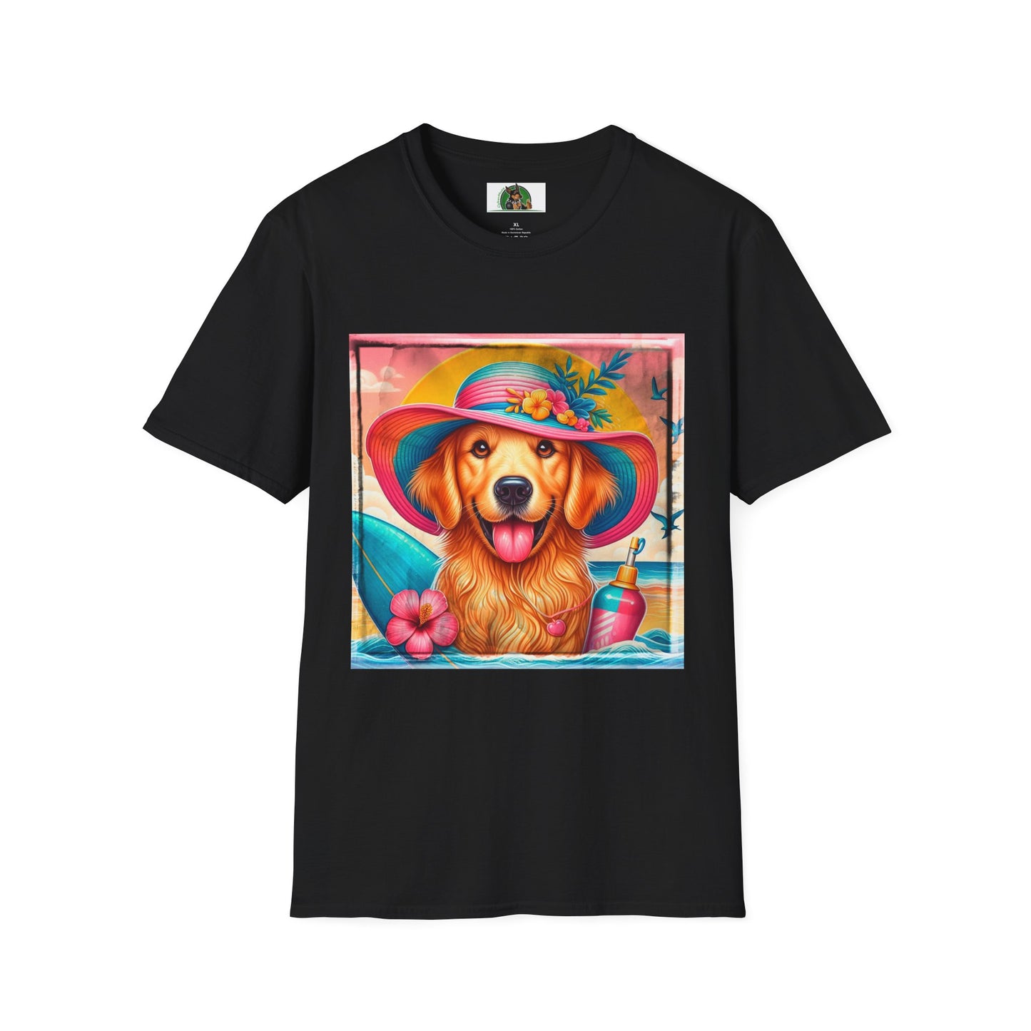 Golden Retriever T-Shirt Printify XS Black 