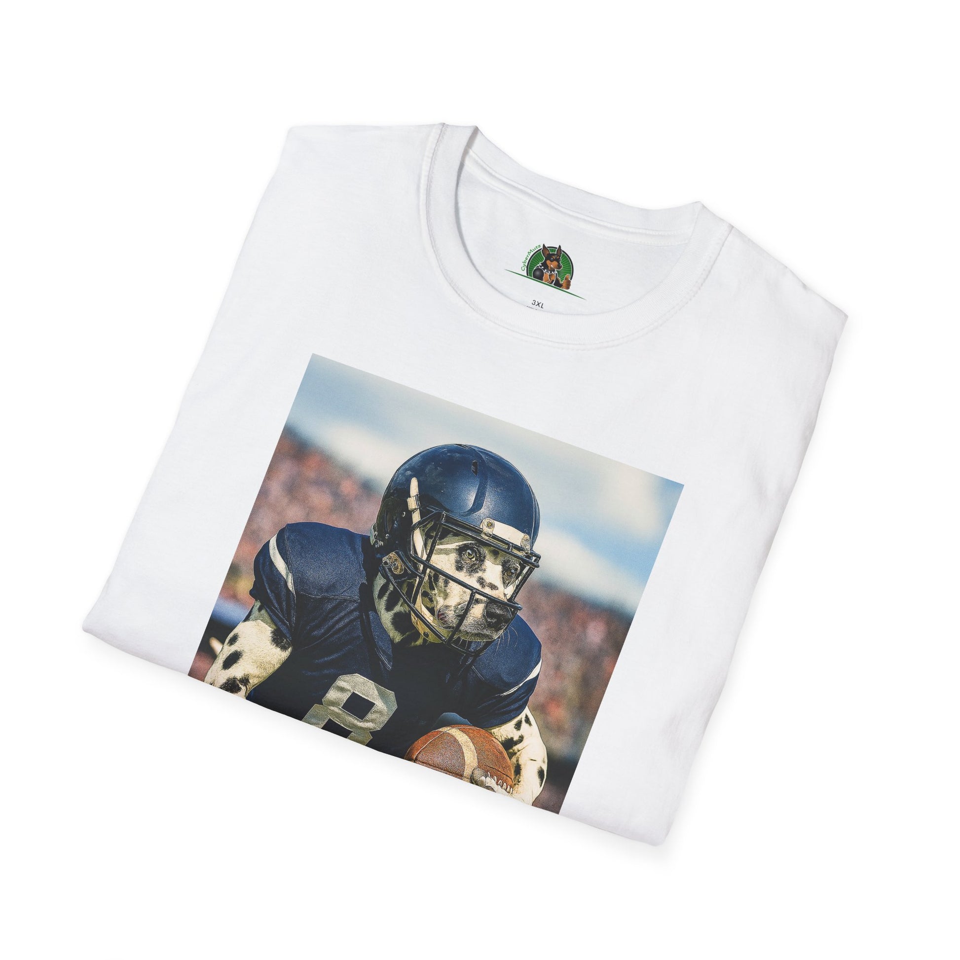 Football Dalmatian Sports T-Shirt T-Shirt Printify