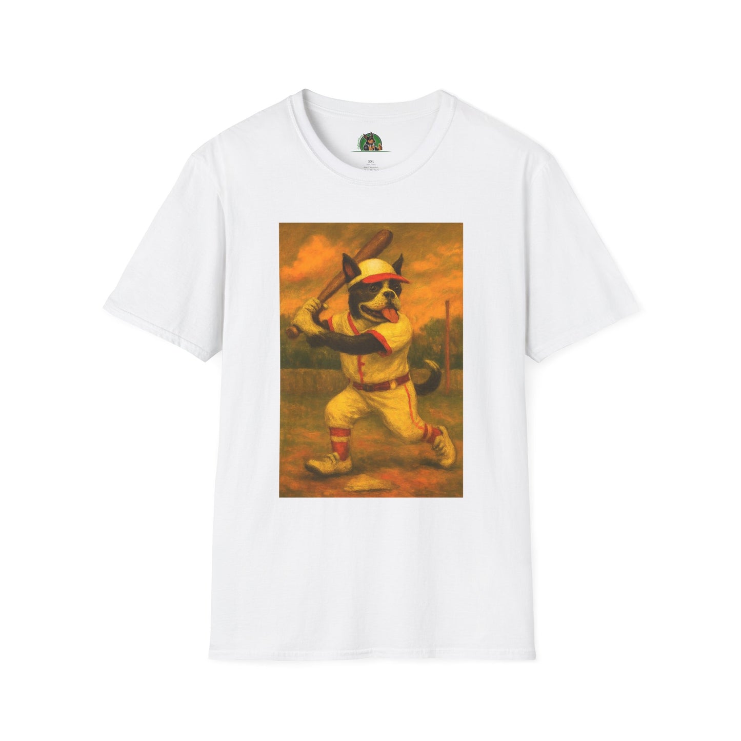 Sports Boston Terrier Baseball T-Shirt T-Shirt Printify White XS