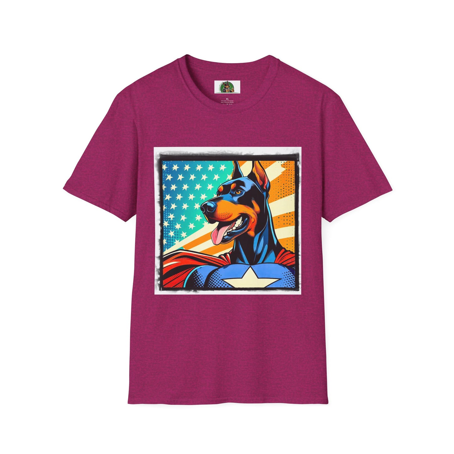 Doberman T-Shirt Printify S Antique Heliconia 