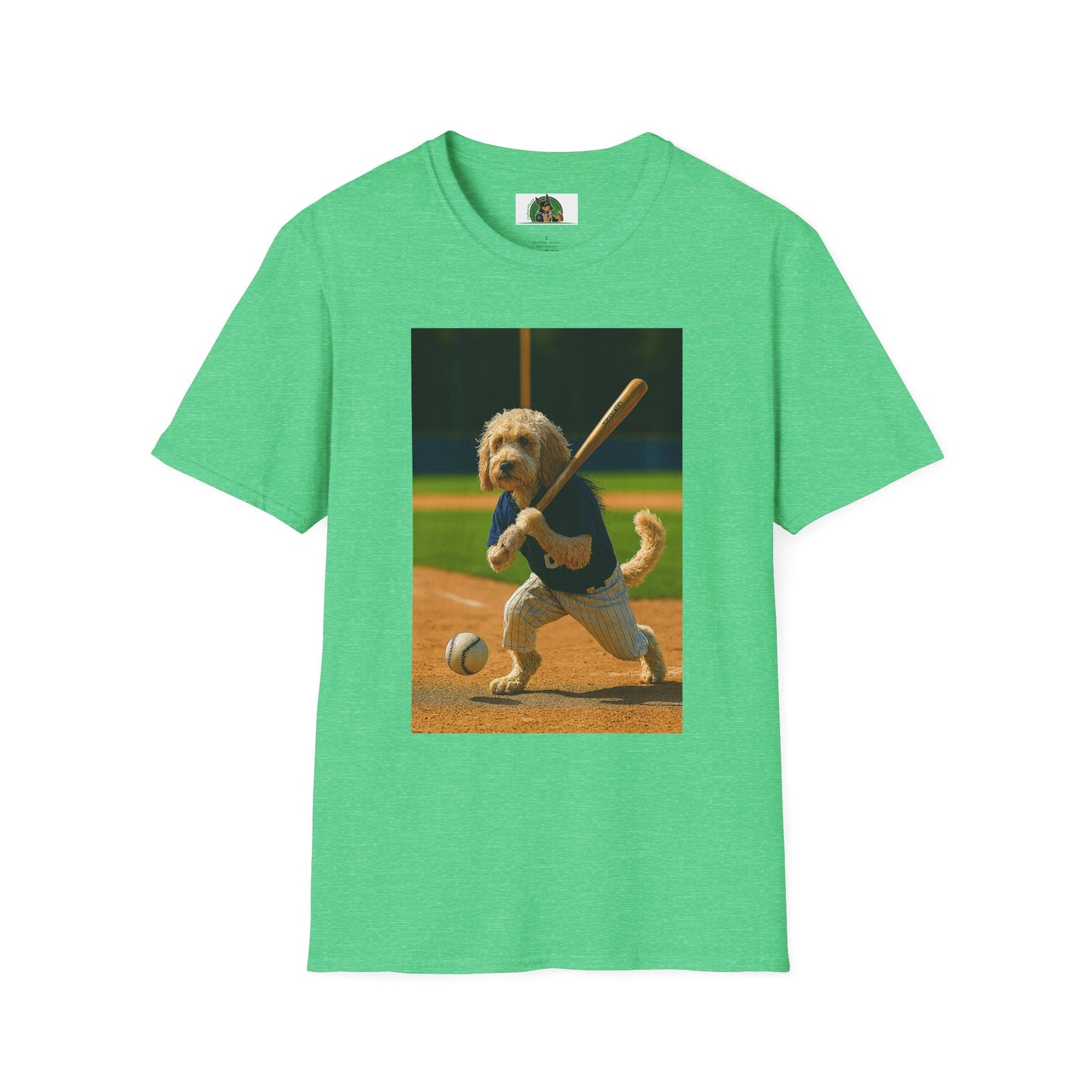 Sports Cockerpoo Baseball T-Shirt T-Shirt Printify Heather Irish Green S
