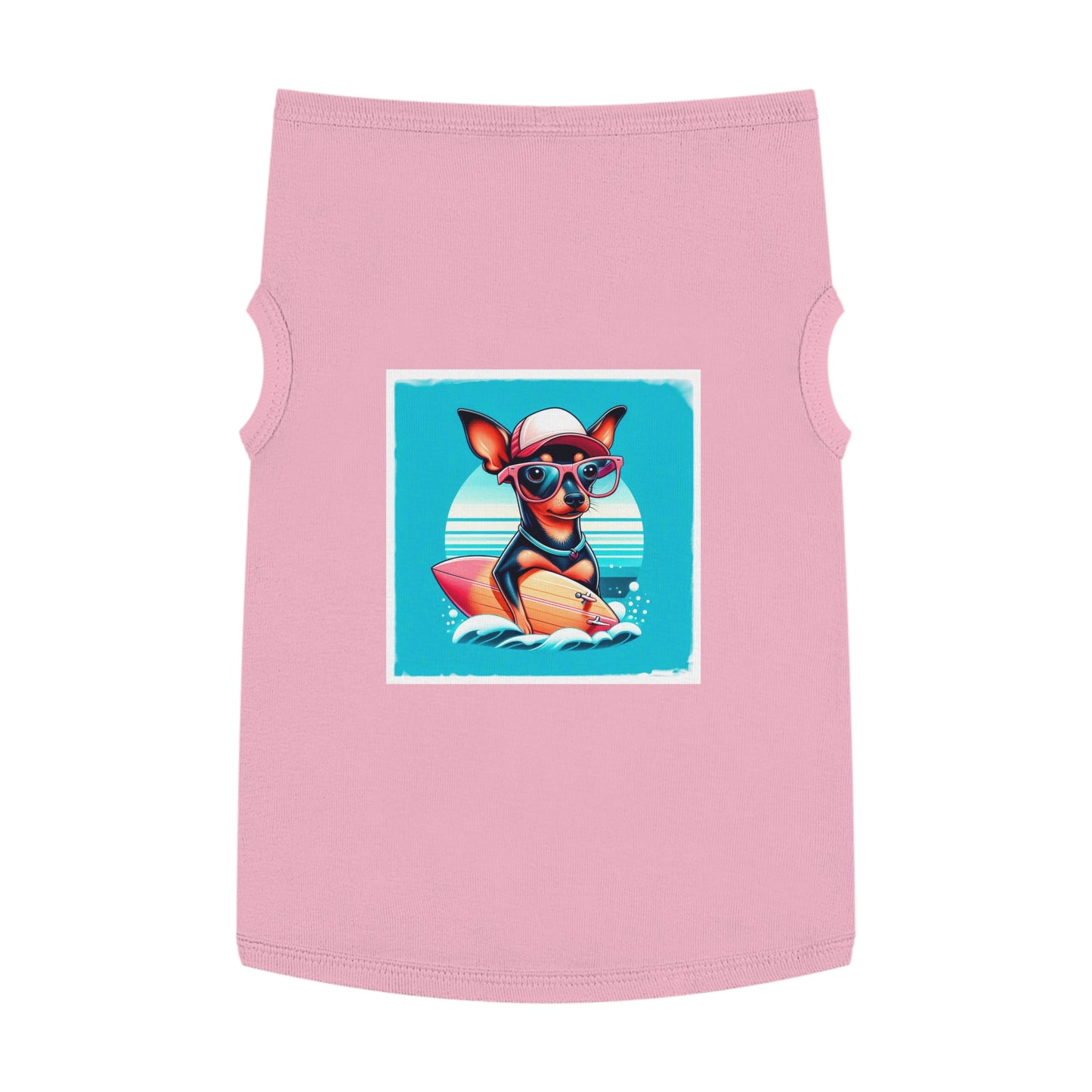 Dog Tank Top - Min Pin Tank Tops Pets Printify XL Pink 