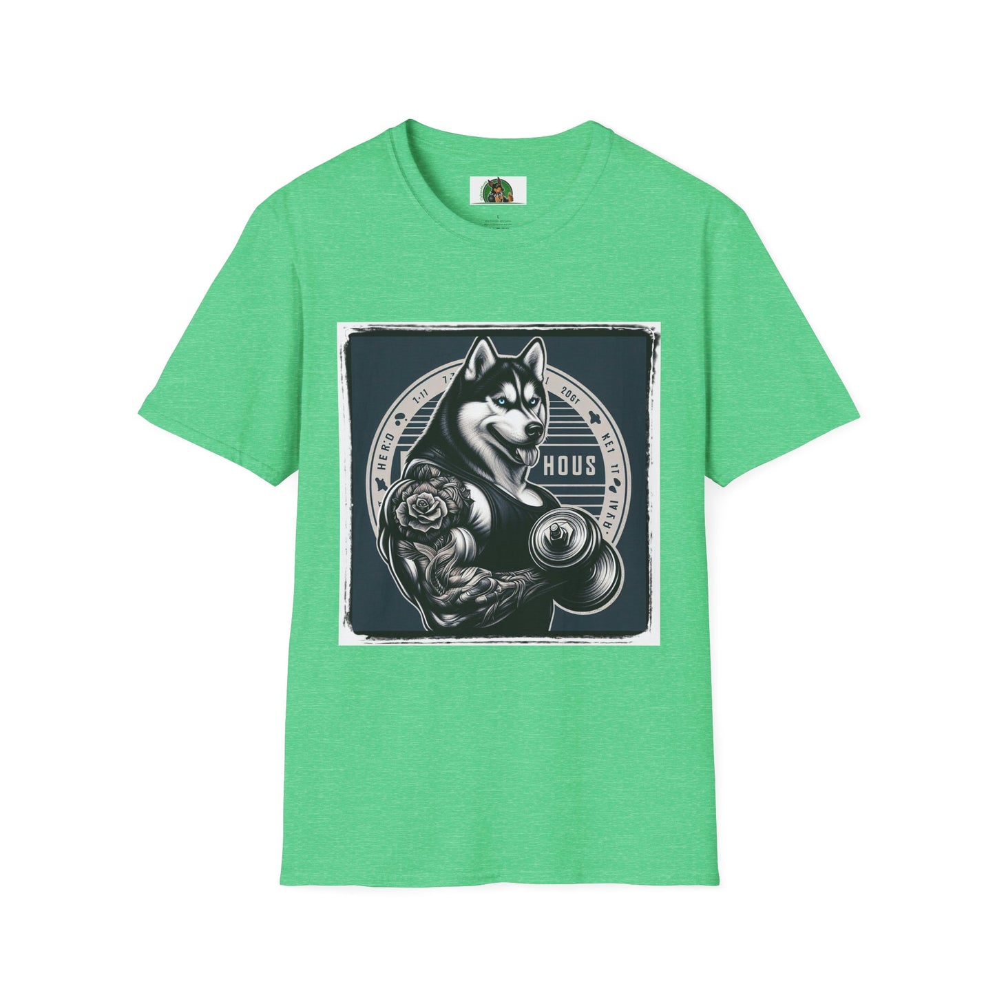 Husky T-Shirt Printify S Heather Irish Green 