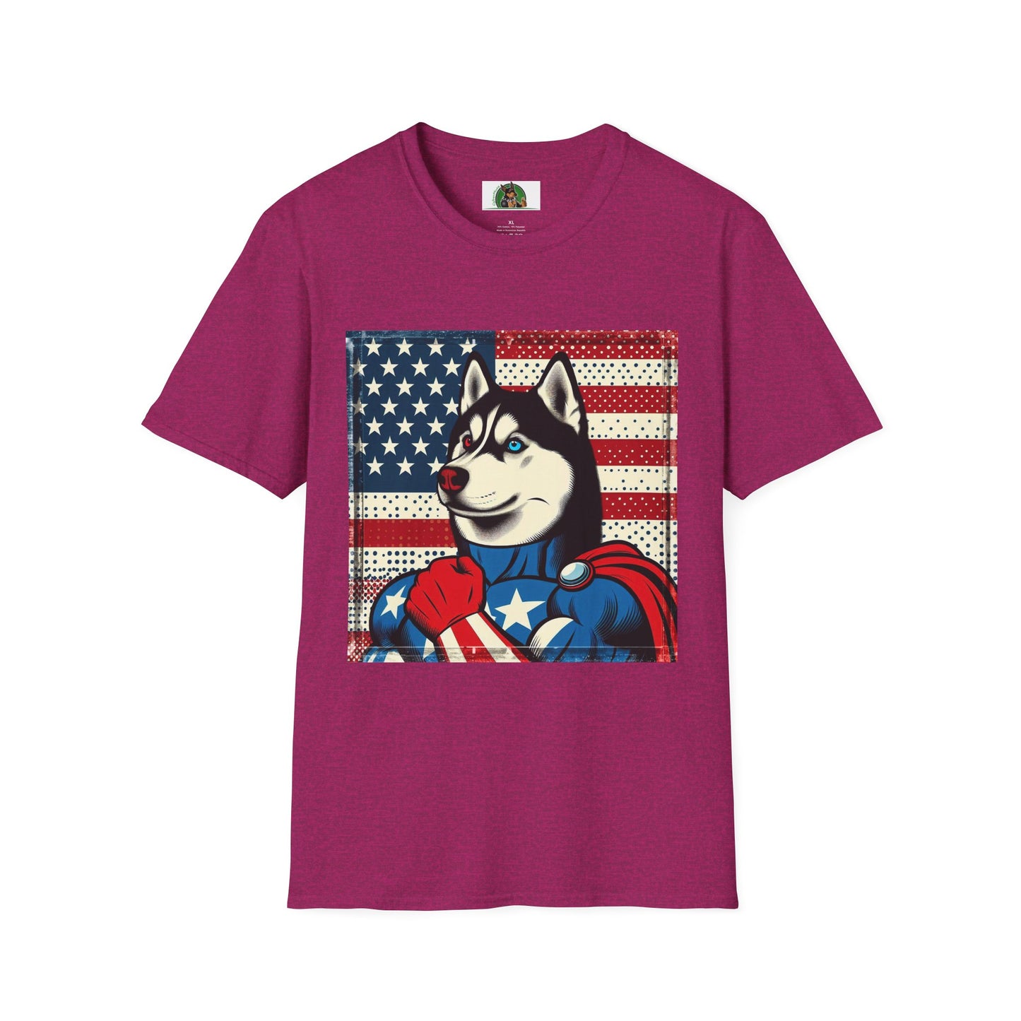 Husky T-Shirt Printify S Antique Heliconia 