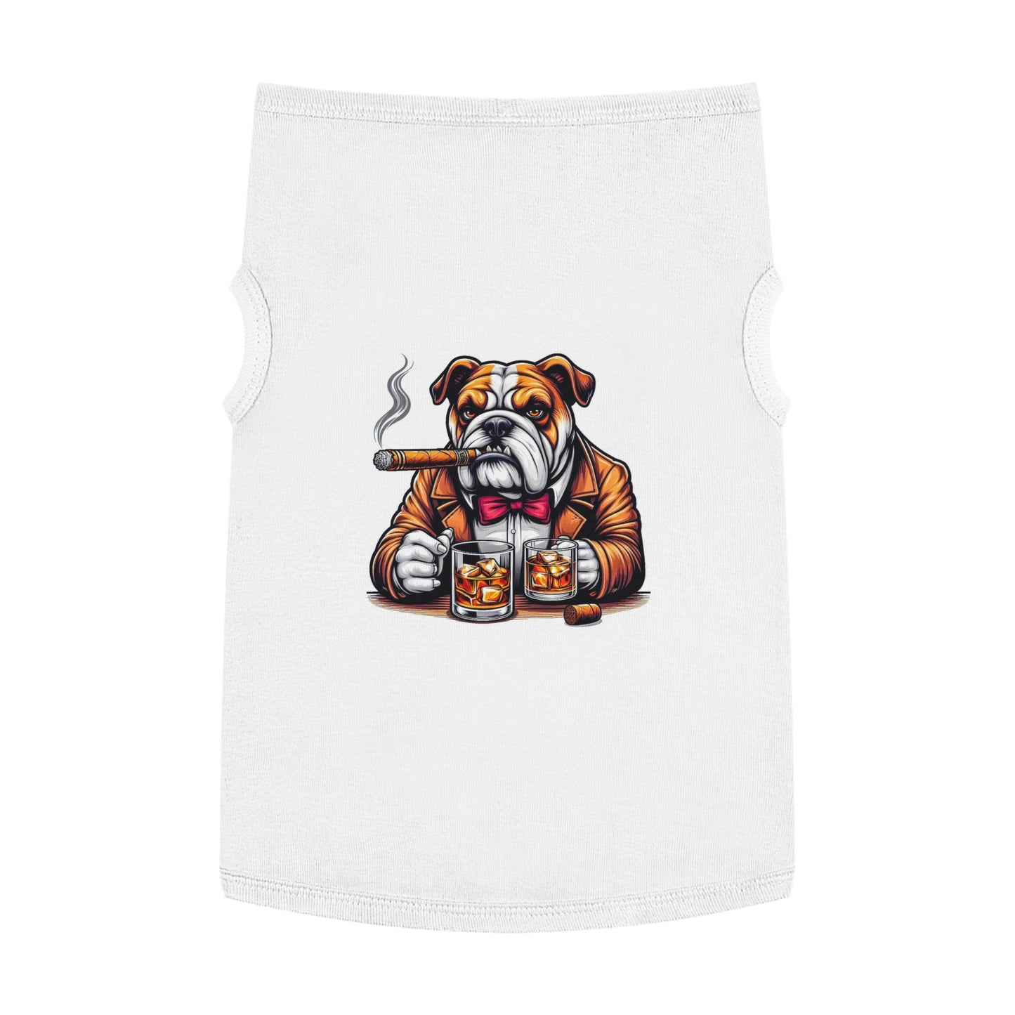 Pet Tank Top Bulldog Pets Printify XL White 