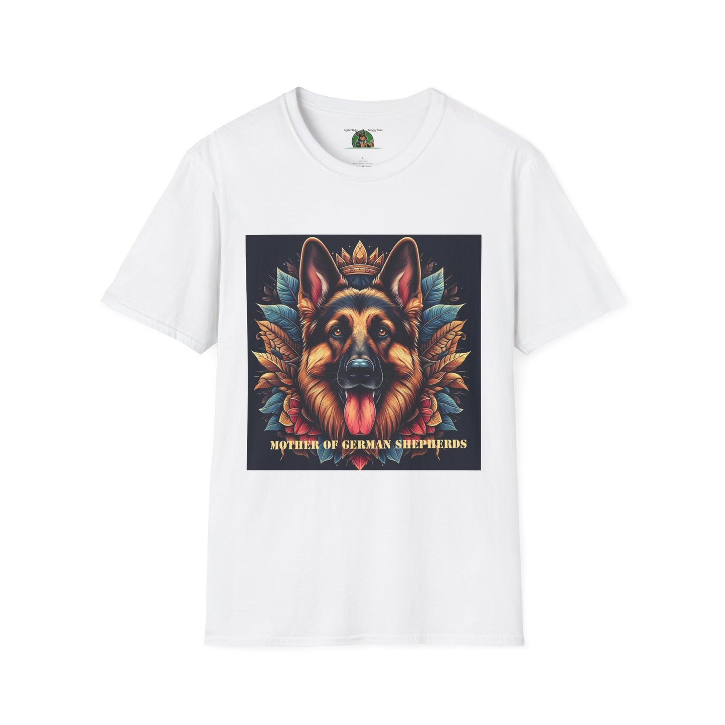 Mis·cel·la·ne·ous German Shepherd "Mother of German Shepherds" T-Shirt Printify S White 