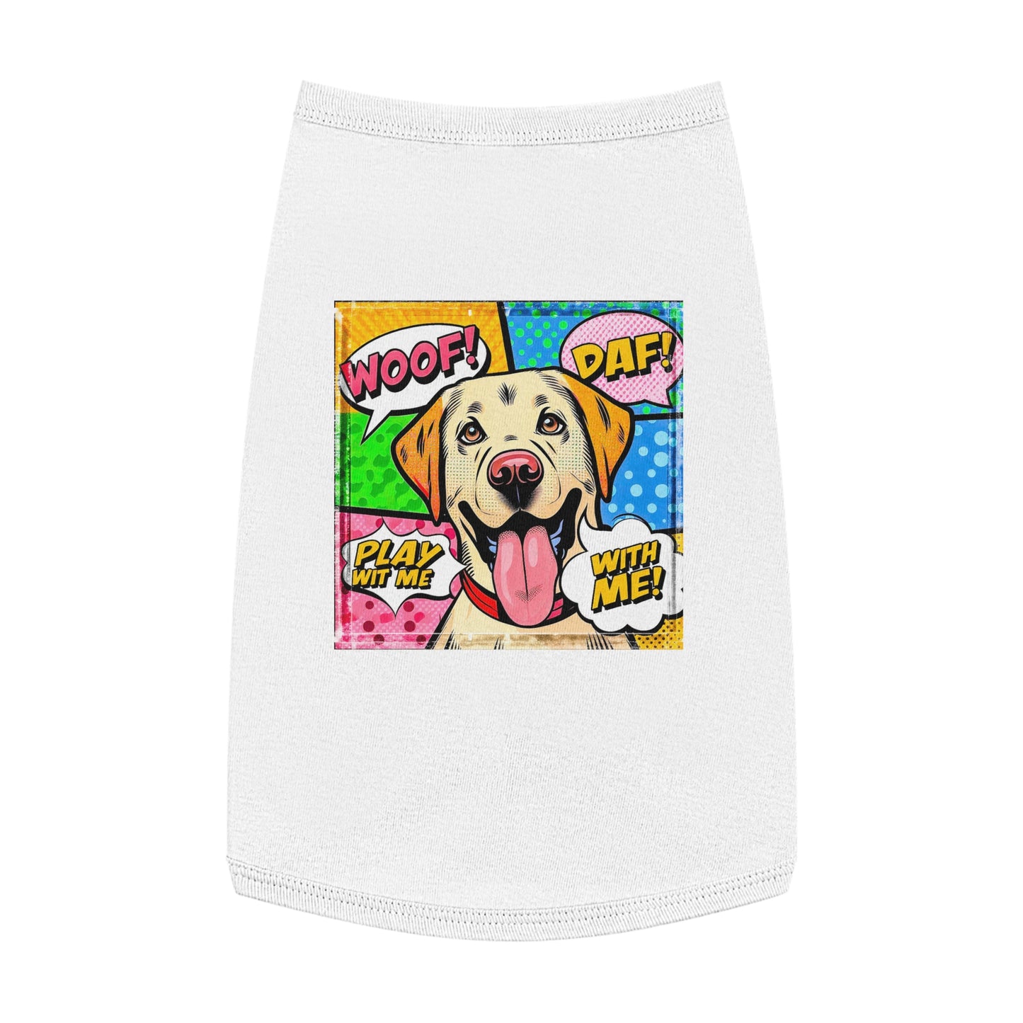 Wacky Pet Tank Top Labrador Retriever Pets Printify L White 