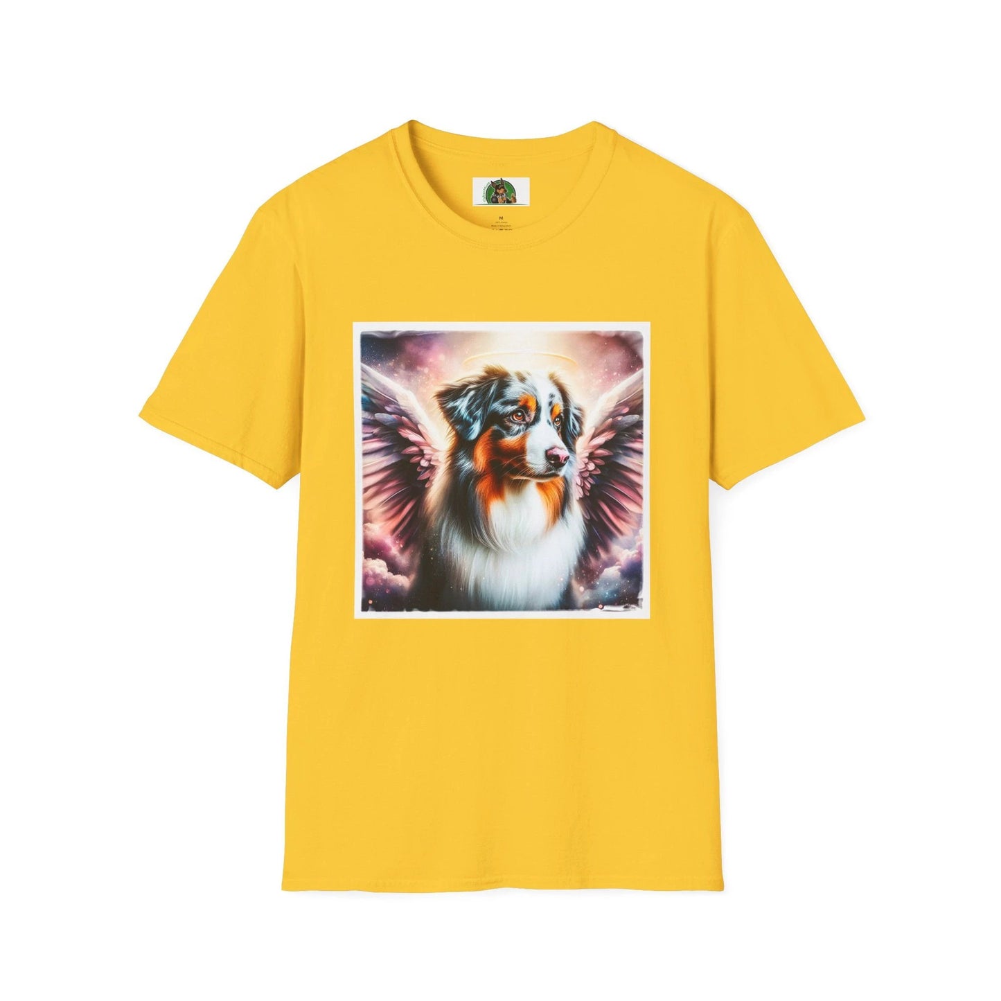 Australian Shepherd Pink Angel Wings Tee For Dog Lovers Gift Celebrate Loyal Companions T-Shirt Printify S Daisy
